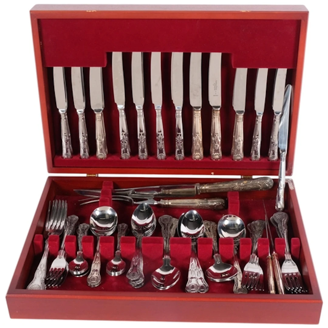 A cased set of Arthur Price of England stainless steel King'...