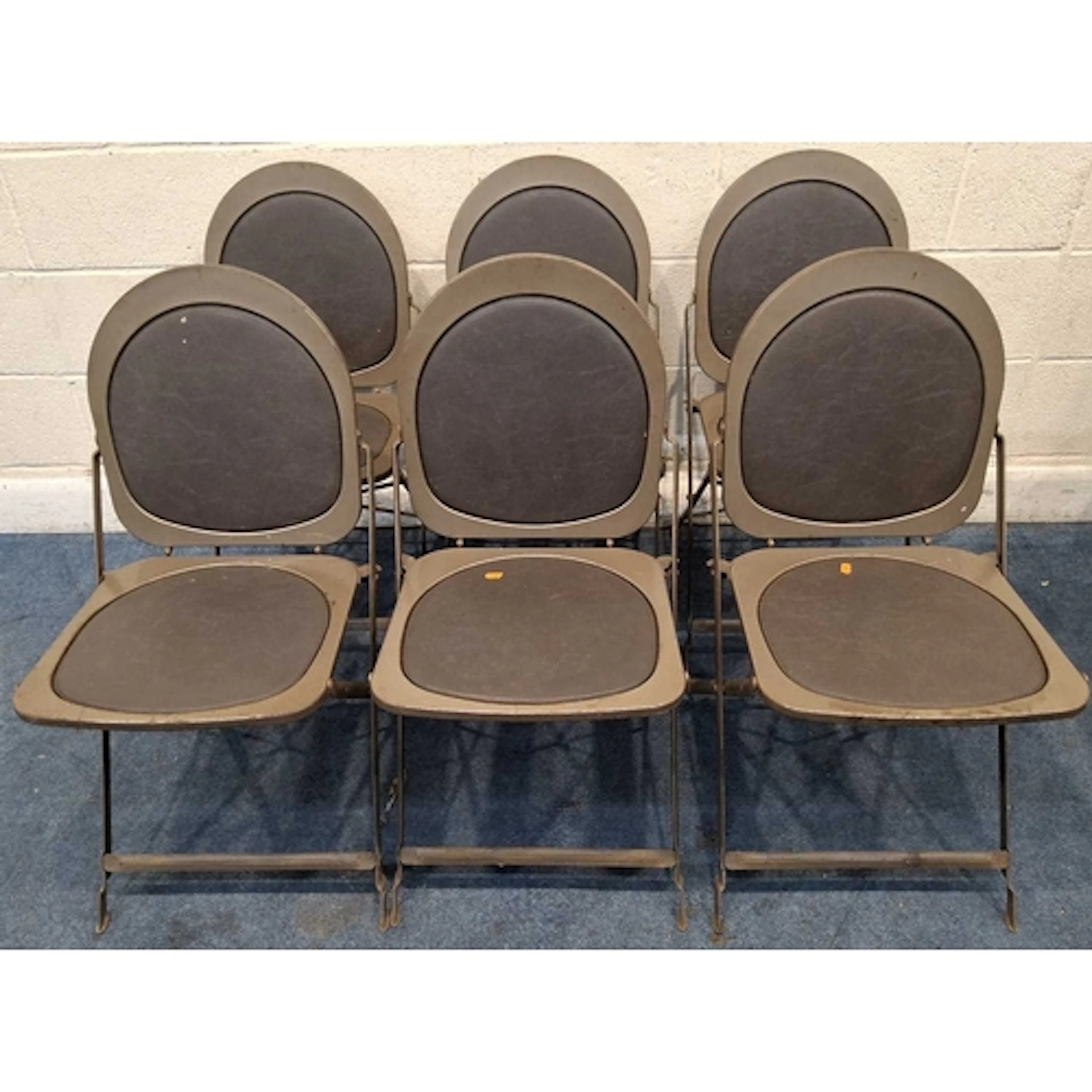 BREWER TITCHENER CO, 'HOSTESS' A SET OF SIX 1940's METAL FOL...