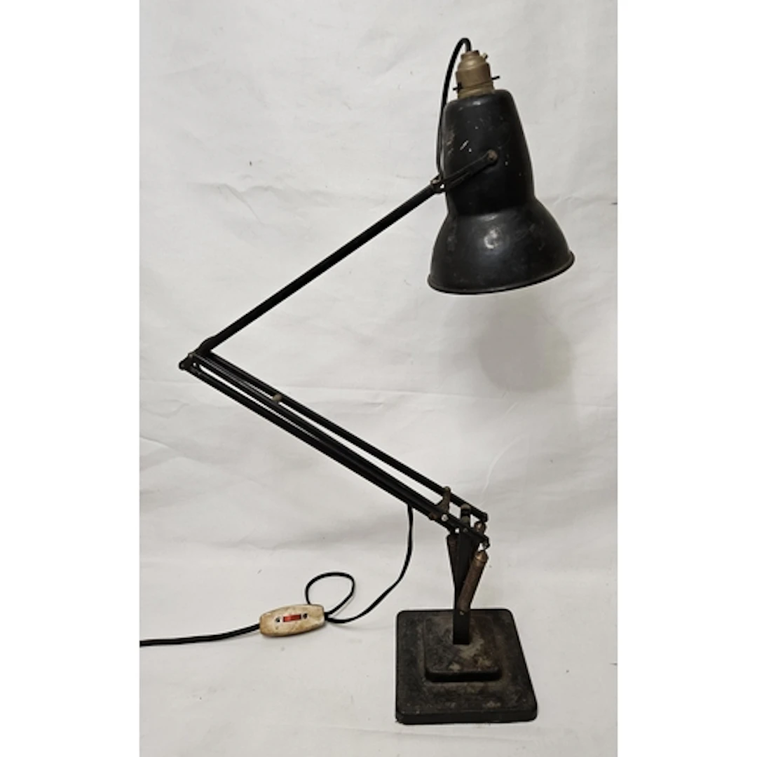Vintage Herbert Terry Style Black Anglepoise Lamp with squar...