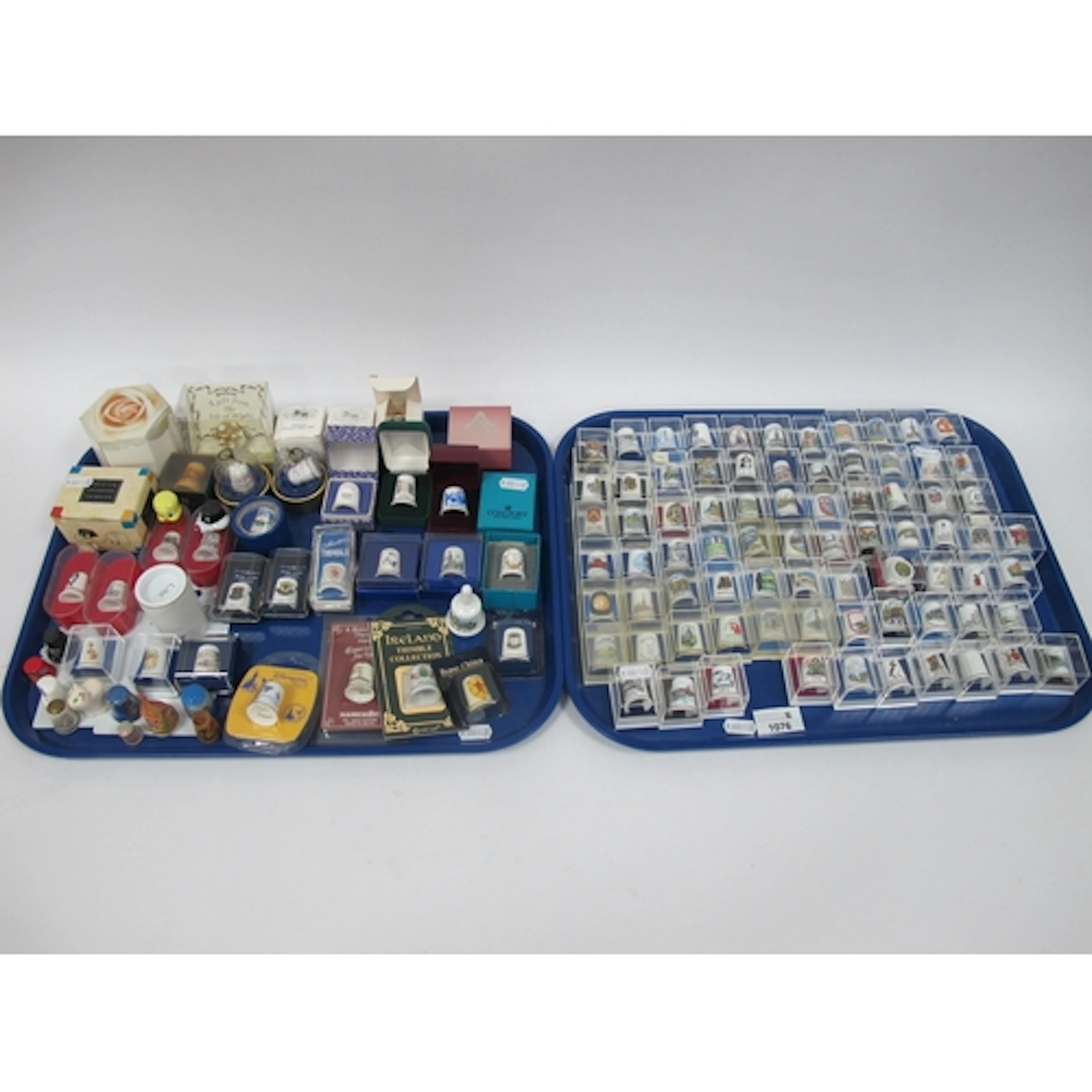 Large collection of novelty, souvenir and decorative thimble...