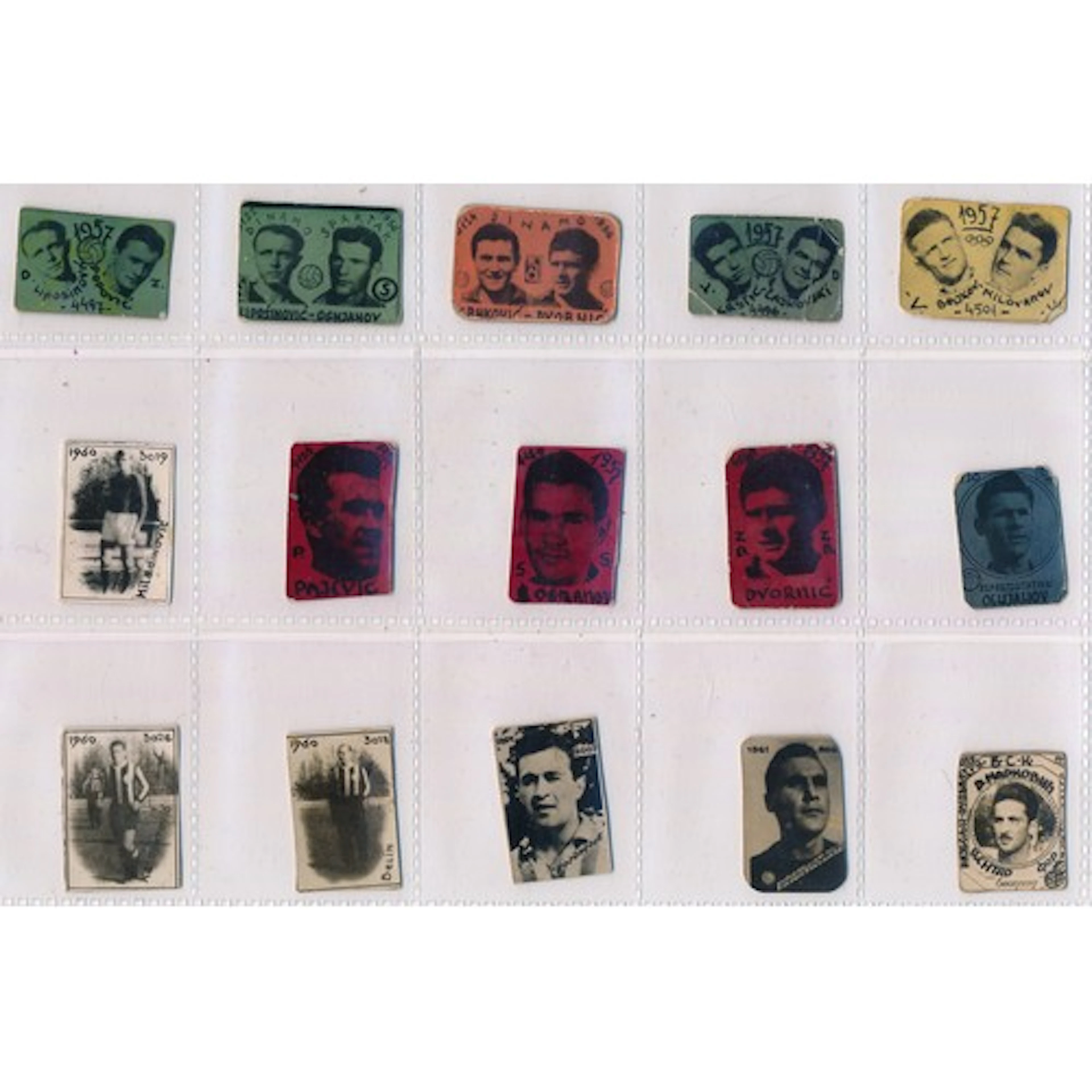 Vintage soccer cards from Yugoslavia, 1950's-1960, various s...