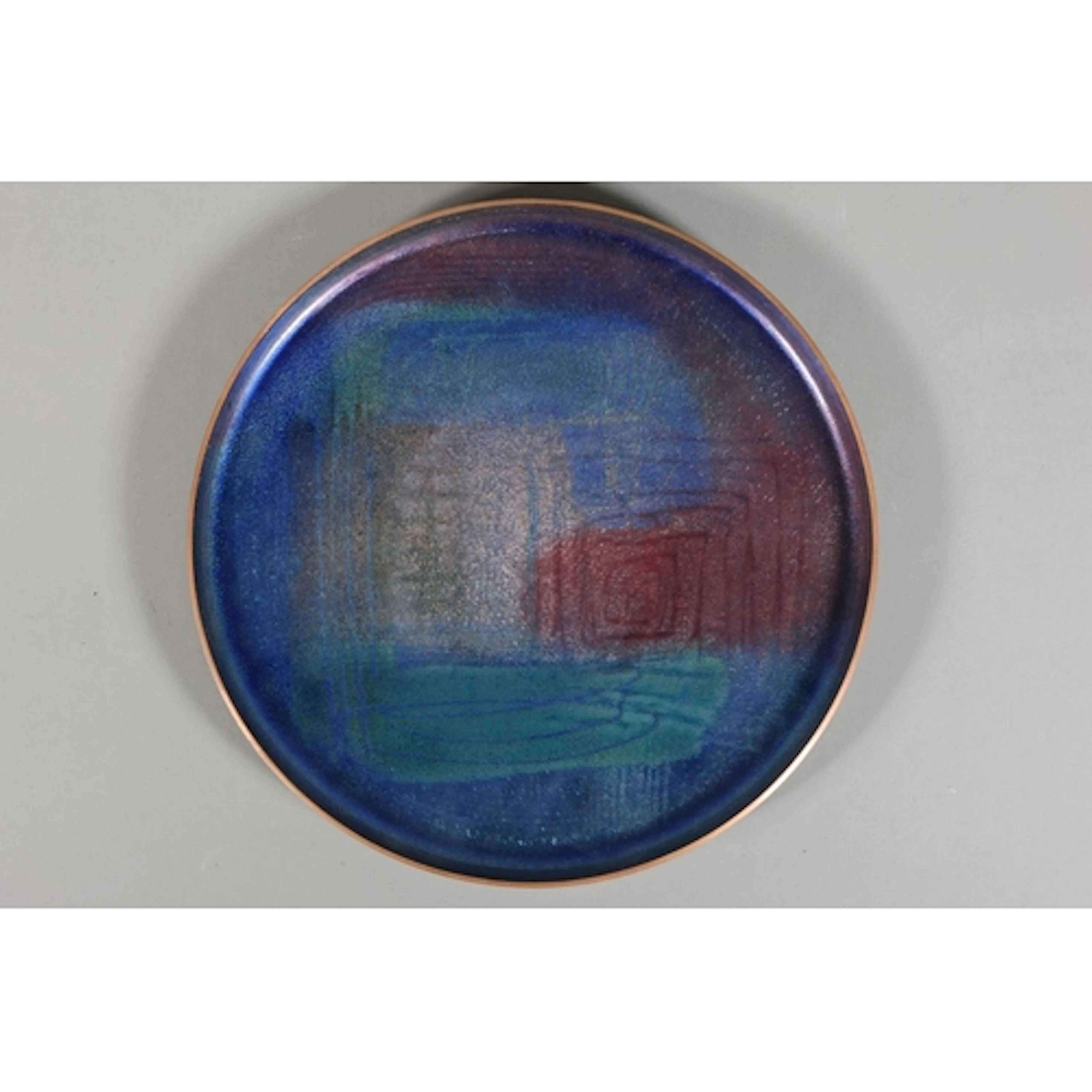 Mid Century Norwegian enamel on copper plate designed by Hak...