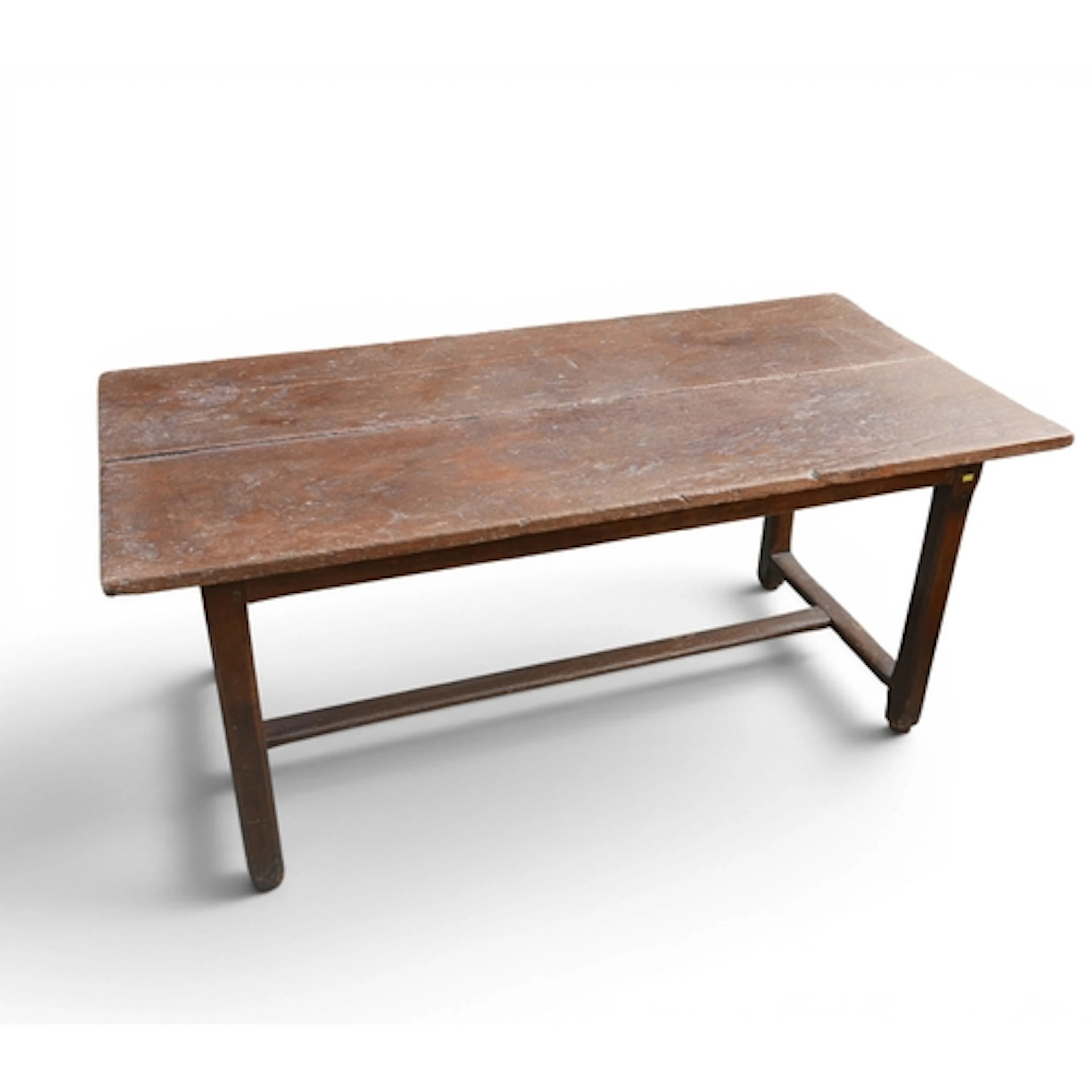 A LATE 17TH CENTURY OAK REFECTORY TABLE. the rectangular two...