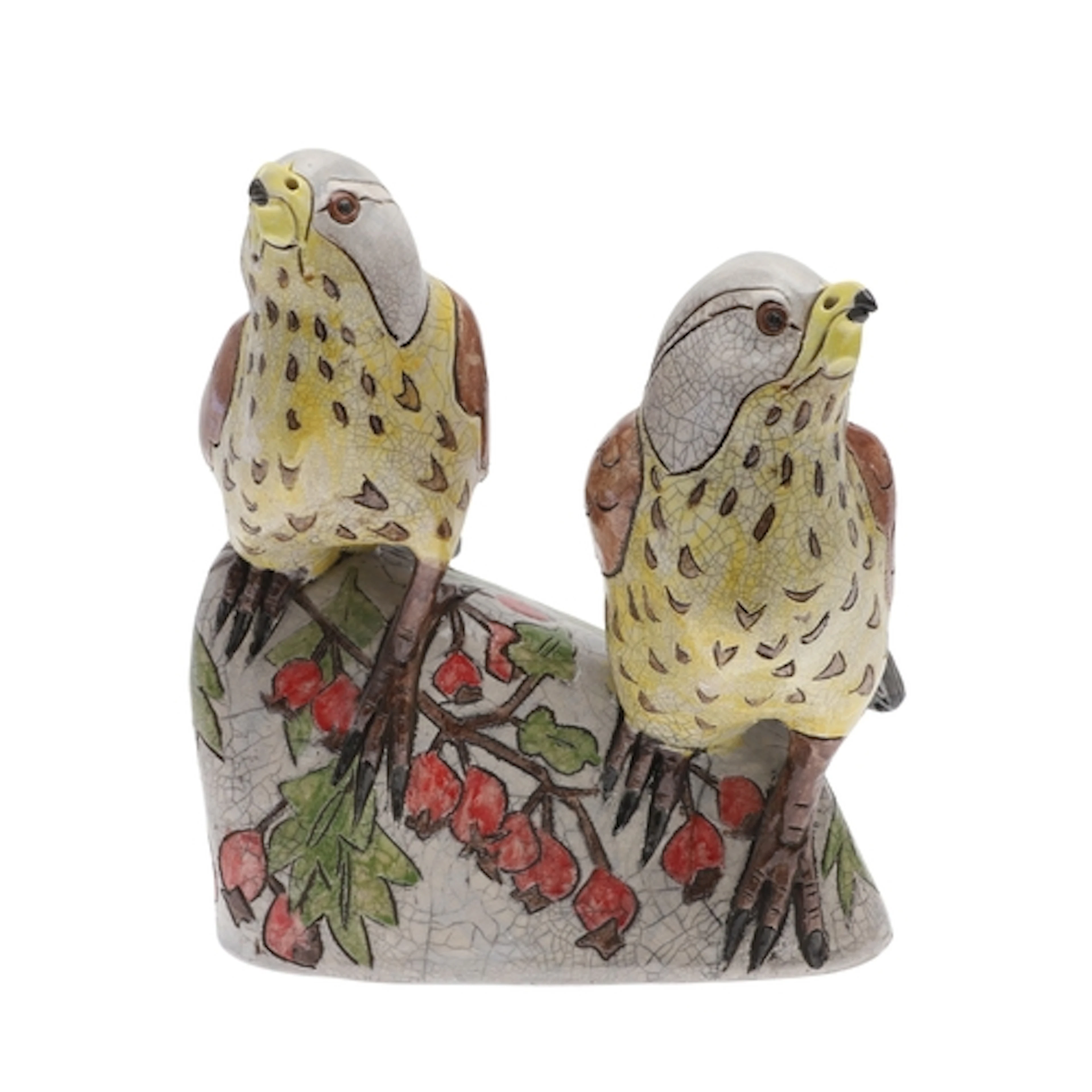 JENNIE HALE (B 1956). LARGE RAKU STUDIO POTTERY FIGURE GROUP...