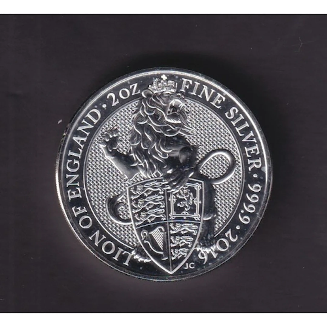 UK 2016 Queen's Beasts Lion of England £5 two-ounce coin, st...