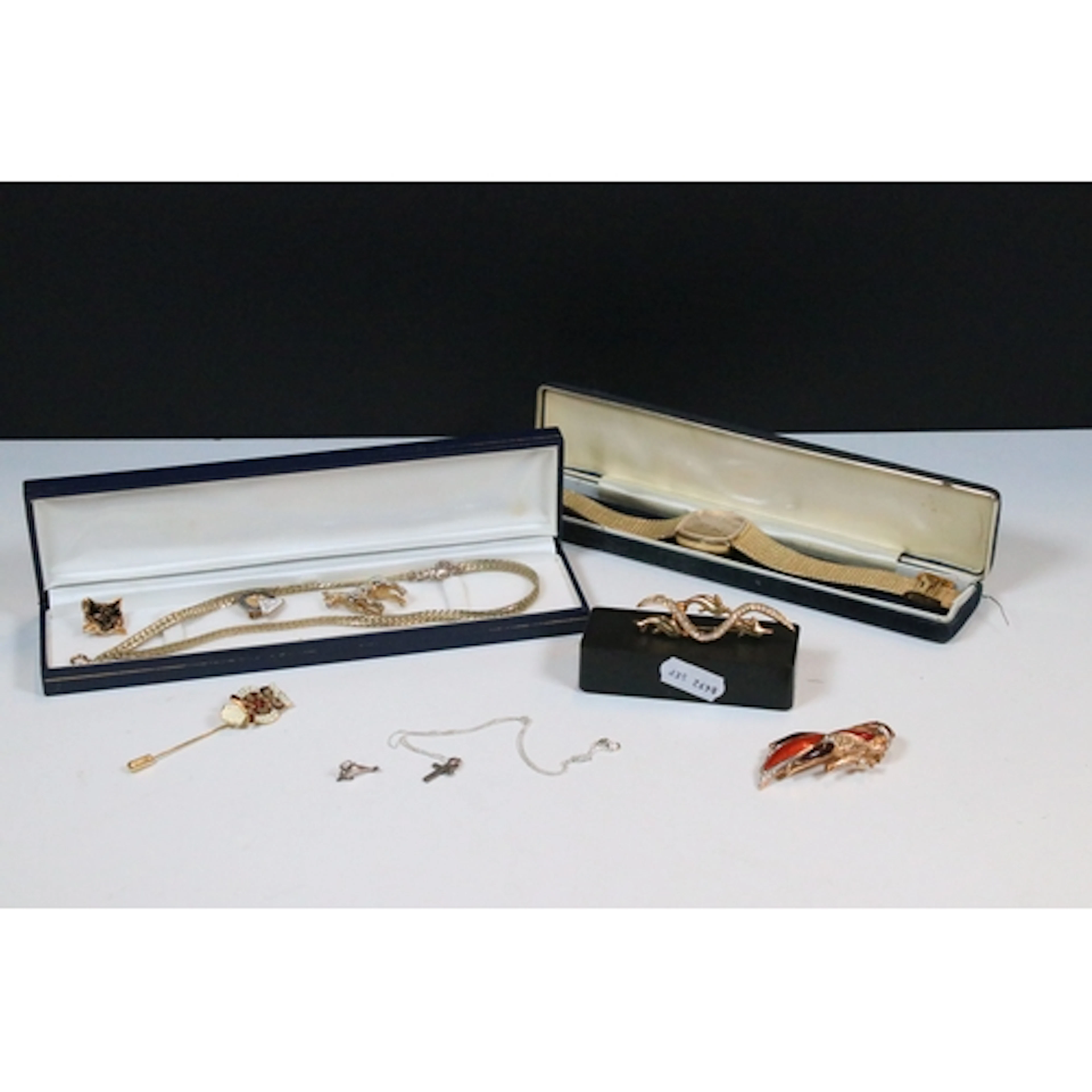 Selection of costume jewellery to include a sterling silver ...