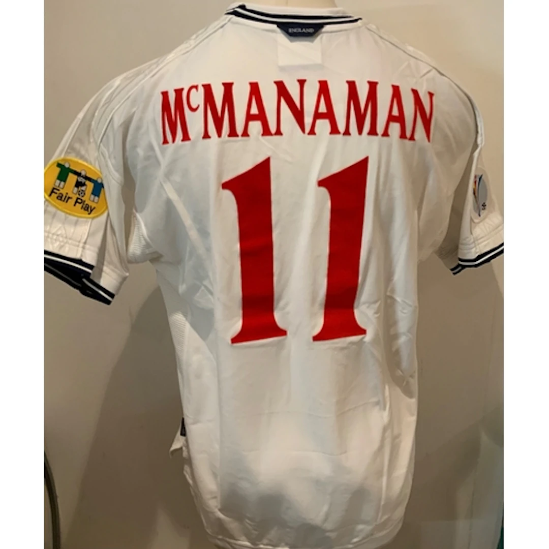 McManaman England Euro 2000 Match Worn Football Shirt: Worn ...