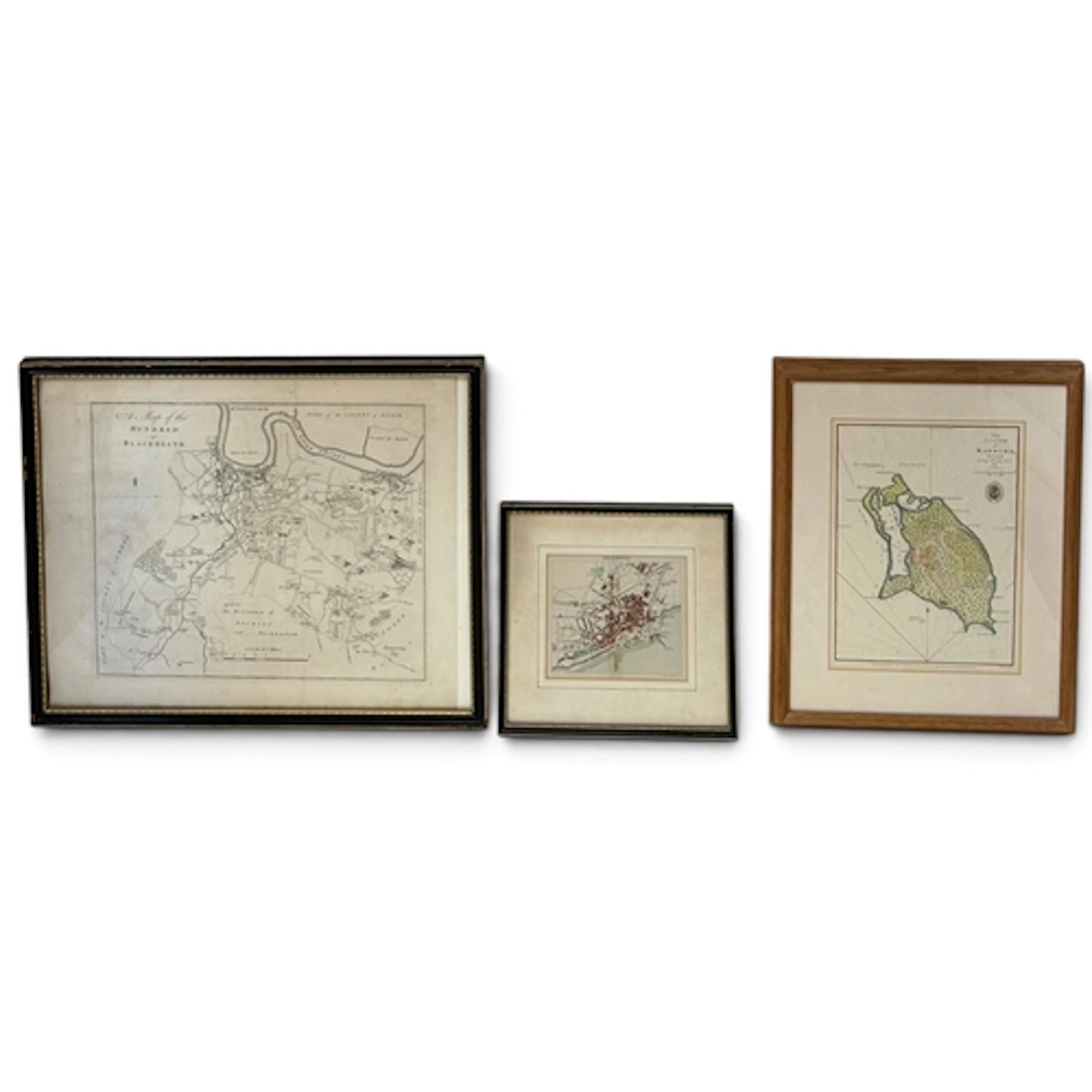 A GROUP OF FIVE MAPS, INCLUDING, HUNDREDS OF CALEHILL AND CH...