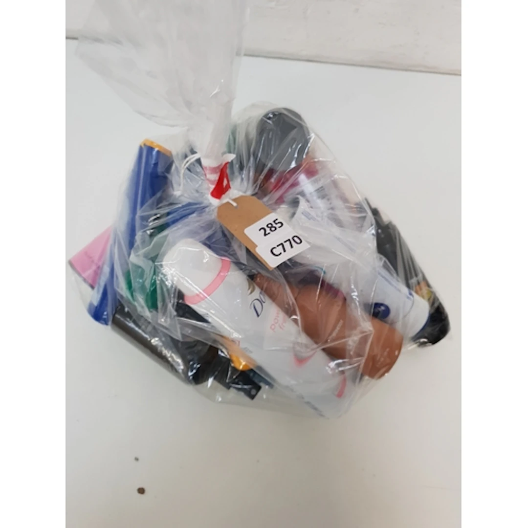 ONE BAG OF NEW AND USED COSMETICS Including Nivea, Dove, an...