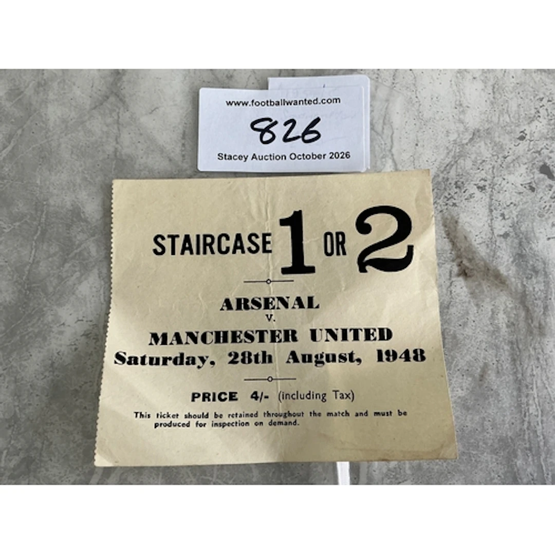 48/49 Arsenal v Manchester United Football Ticket: Rare tick...