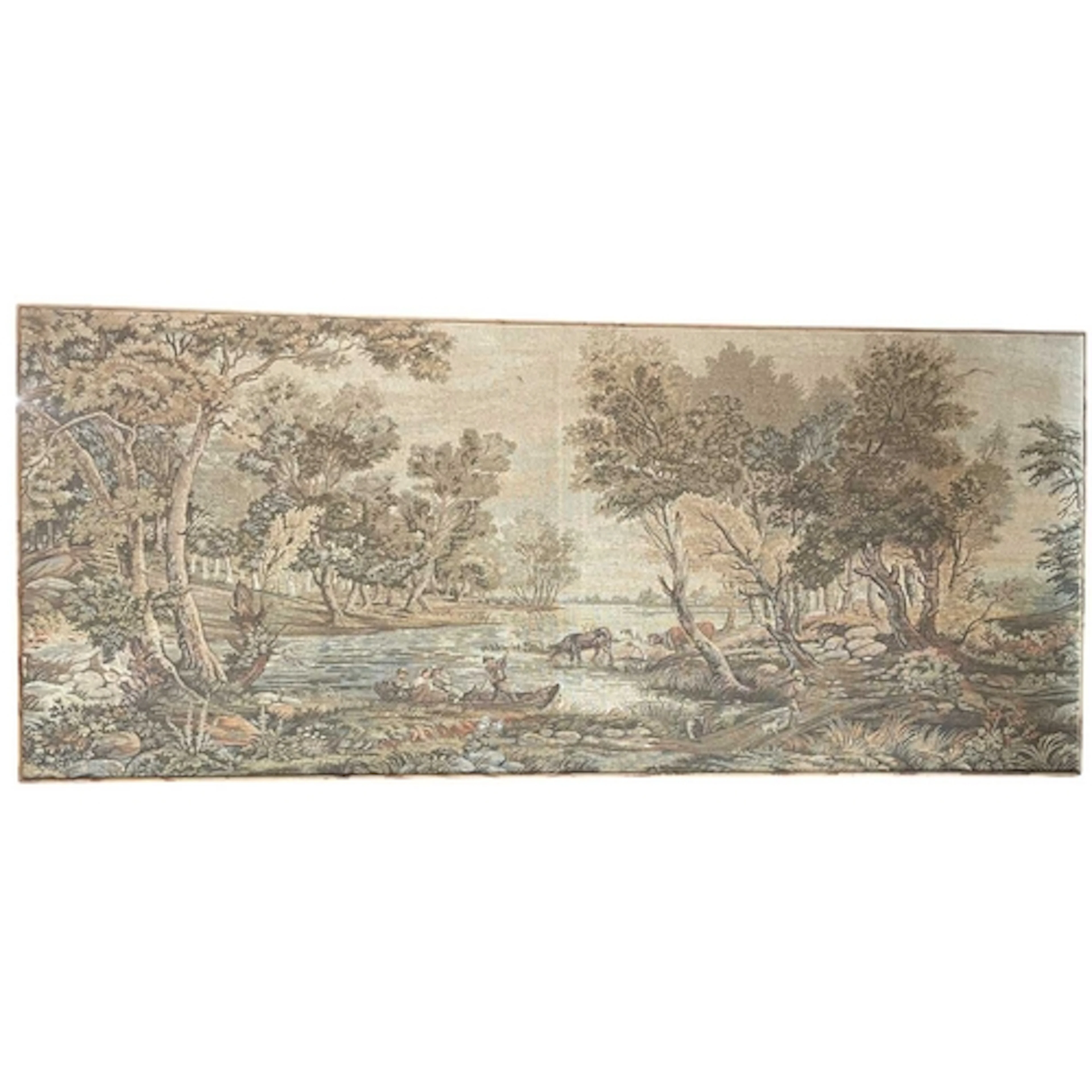 A large early to mid 20th century wall hanging tapestry. The...