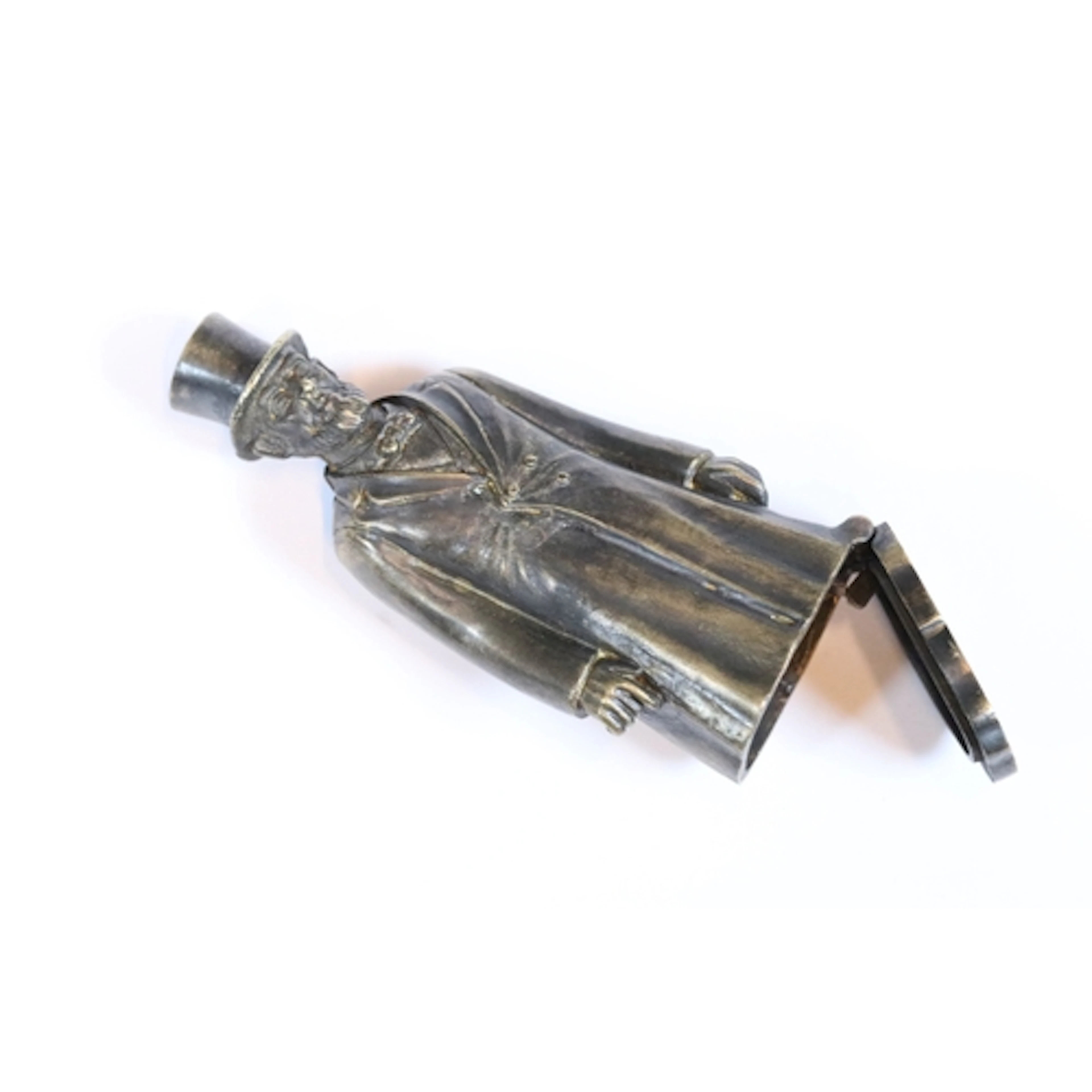 Unusual brass Abraham Lincoln vesta case