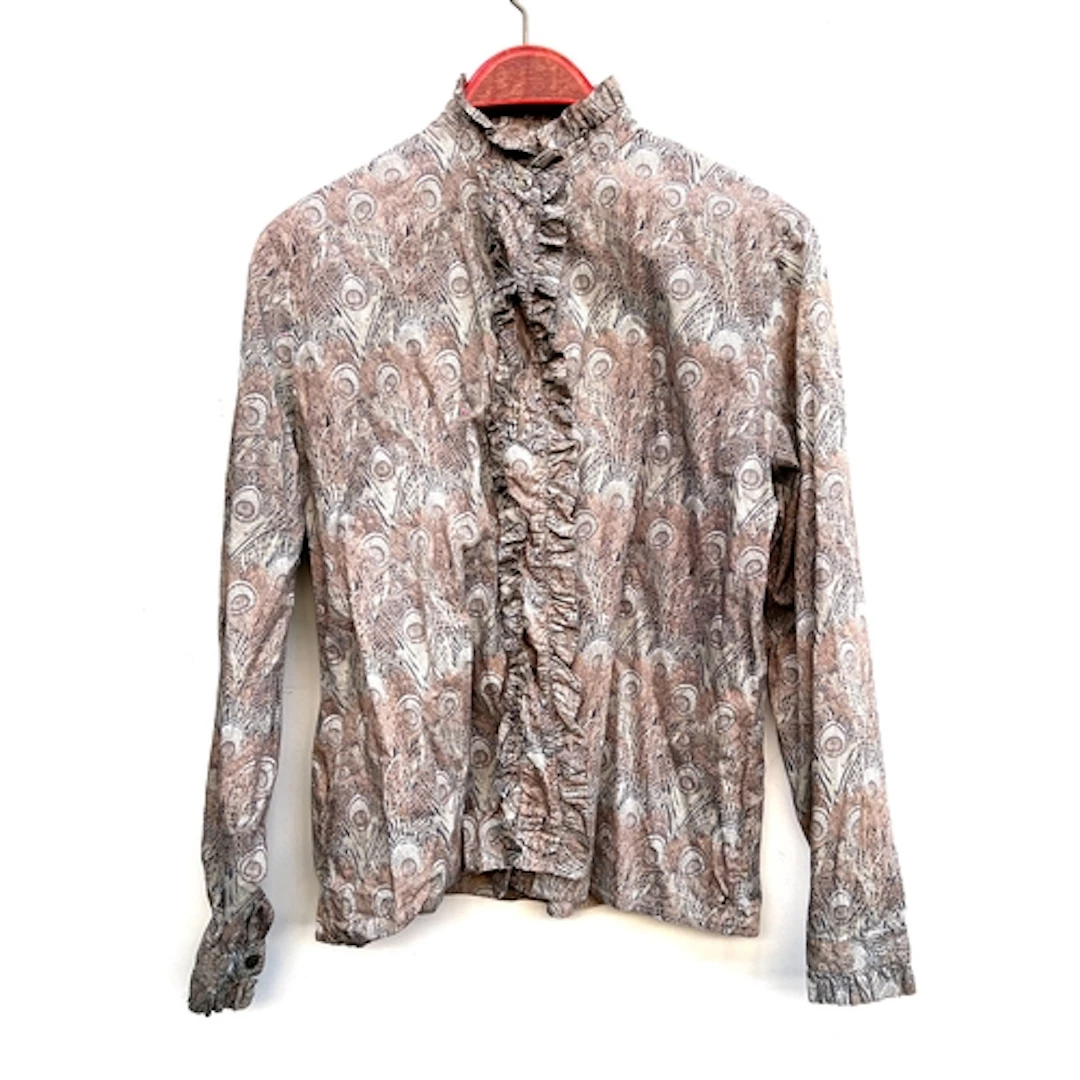 A Liberty peacock print cotton shirt, size 7; together with ...