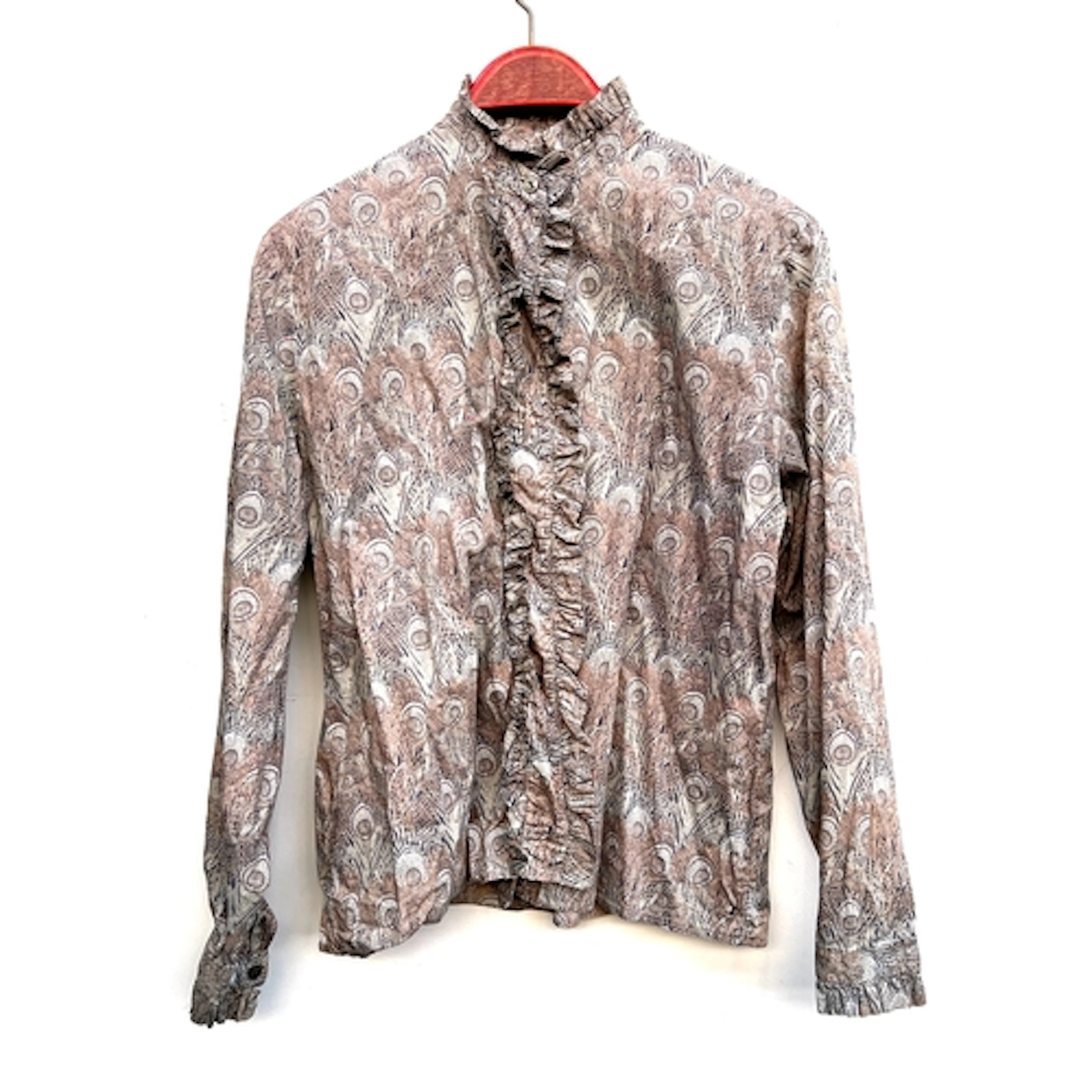 A Liberty peacock print cotton shirt, size 7; together with ...