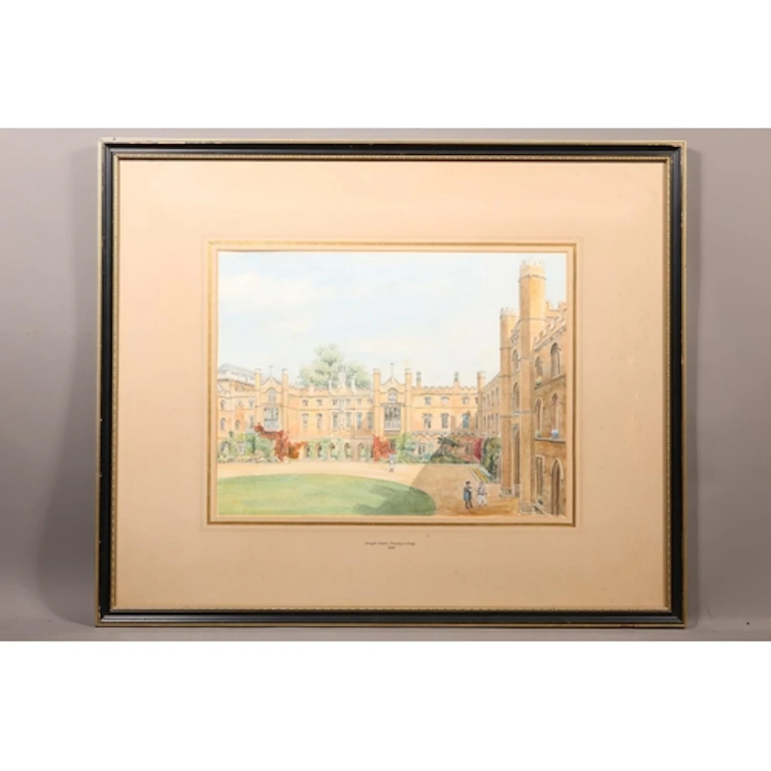 19TH CENTURY SCHOOL, King's Court Trinity College 1885, wate...
