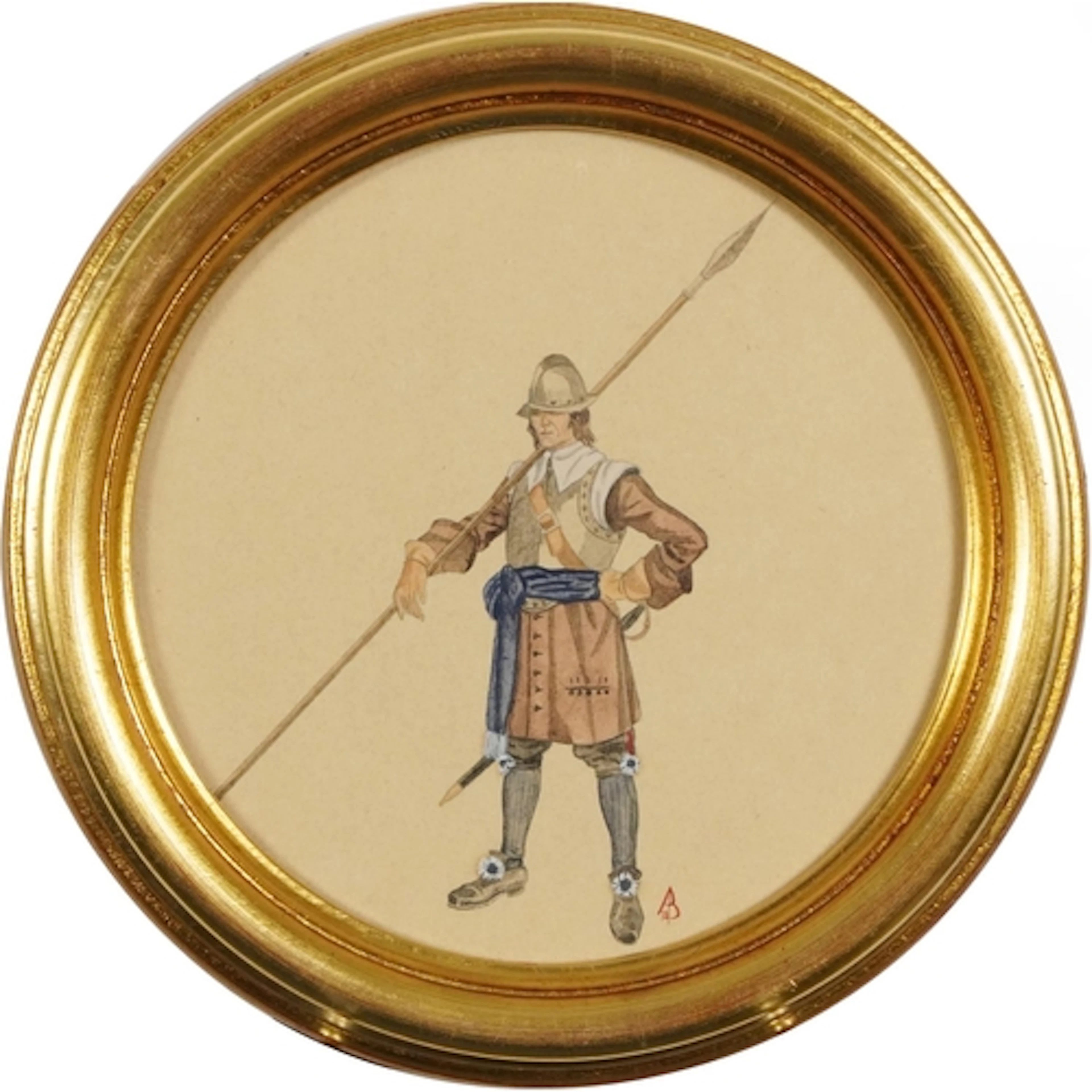 A Chevalier, 20th century British School watercolour on pape...