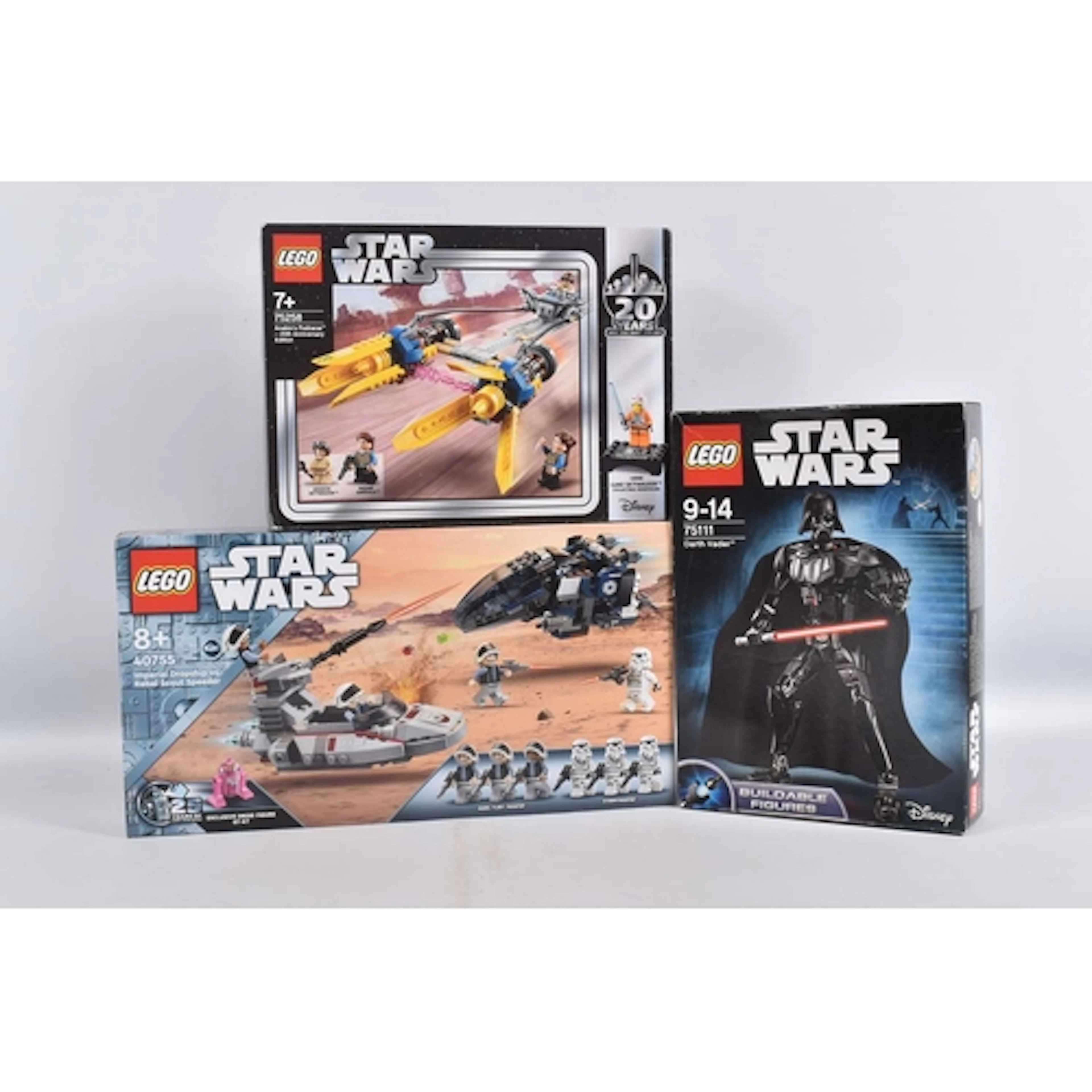 THREE BOXED AND SEALED STAR WARS LEGO SETS, to include an Im...