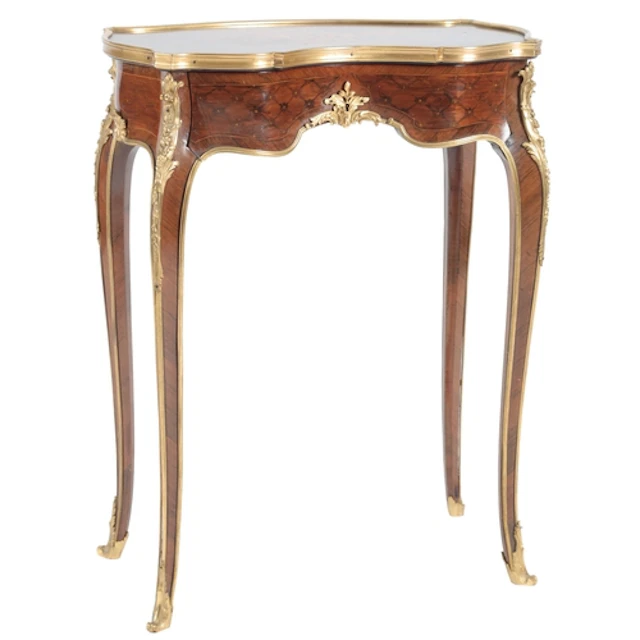 François Linke (French, 1855-1946). A Louis XVI style ormolu...