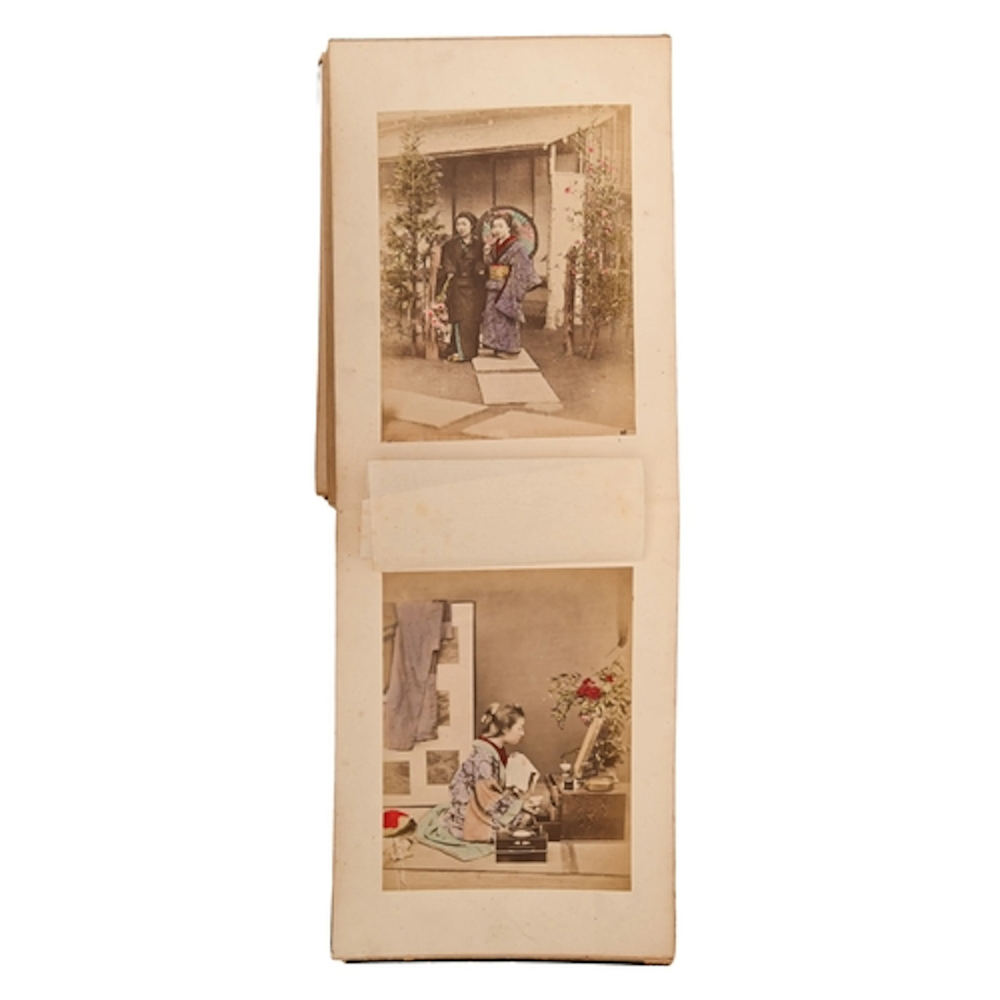 Japan. A concertina album of fifty photographs, Meiji period...