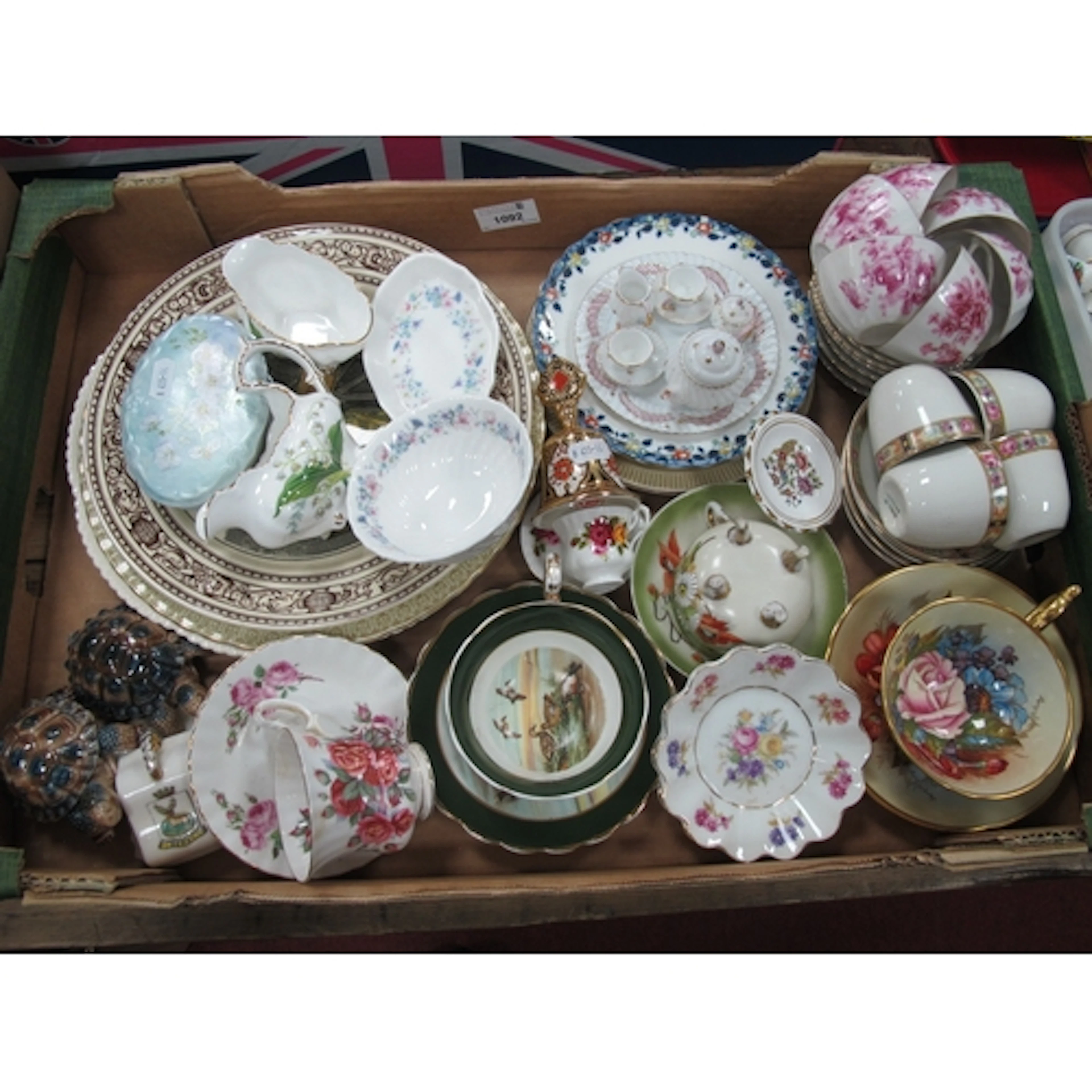 Ceramics, including Burton Ware gilt bone china bell, Wedgwo...