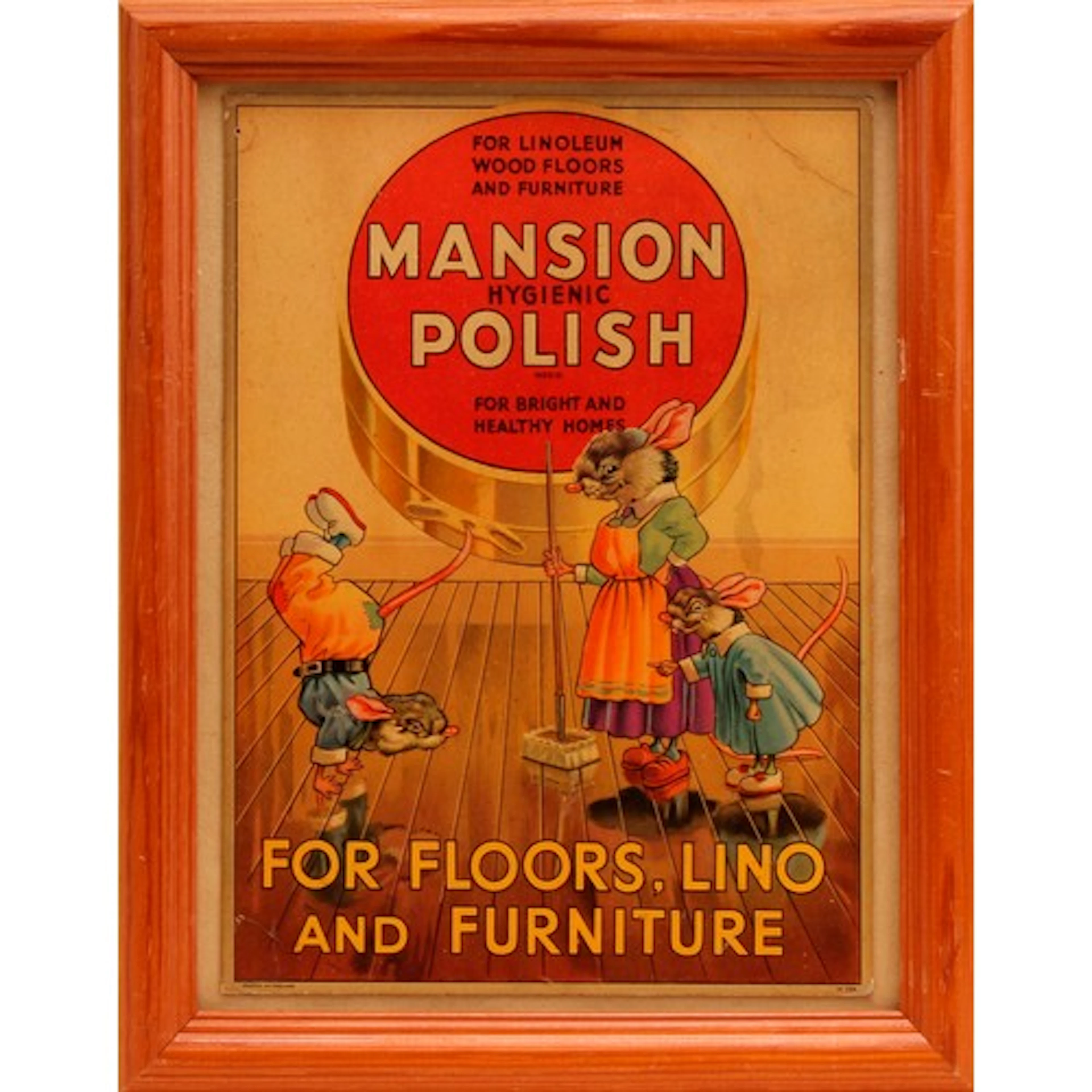 Advertising - a rectangular pictorial showcard, Mansion Hygi...