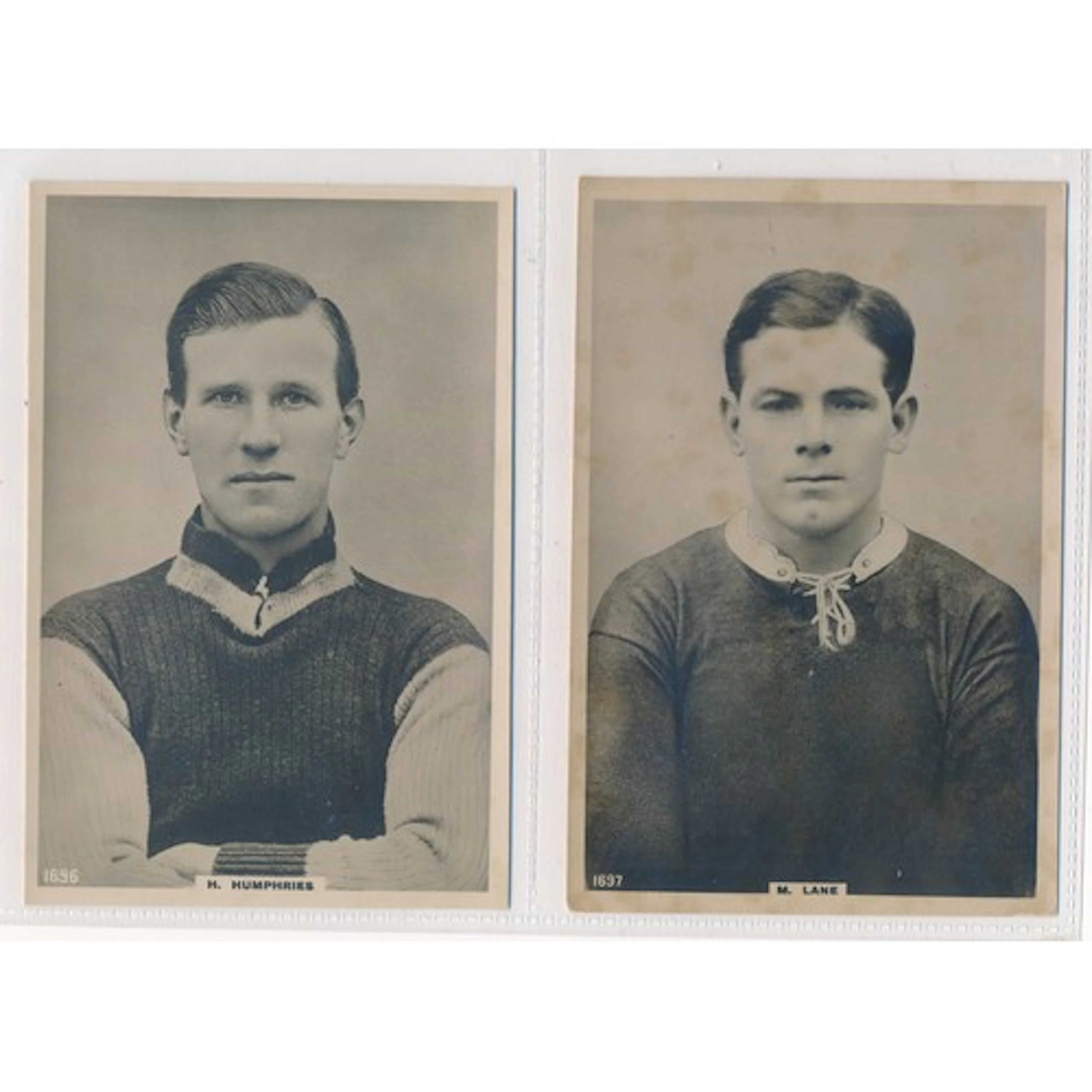 8 x Pinnace Football Cabinet Cards: numbers 824 G Keenlyside...