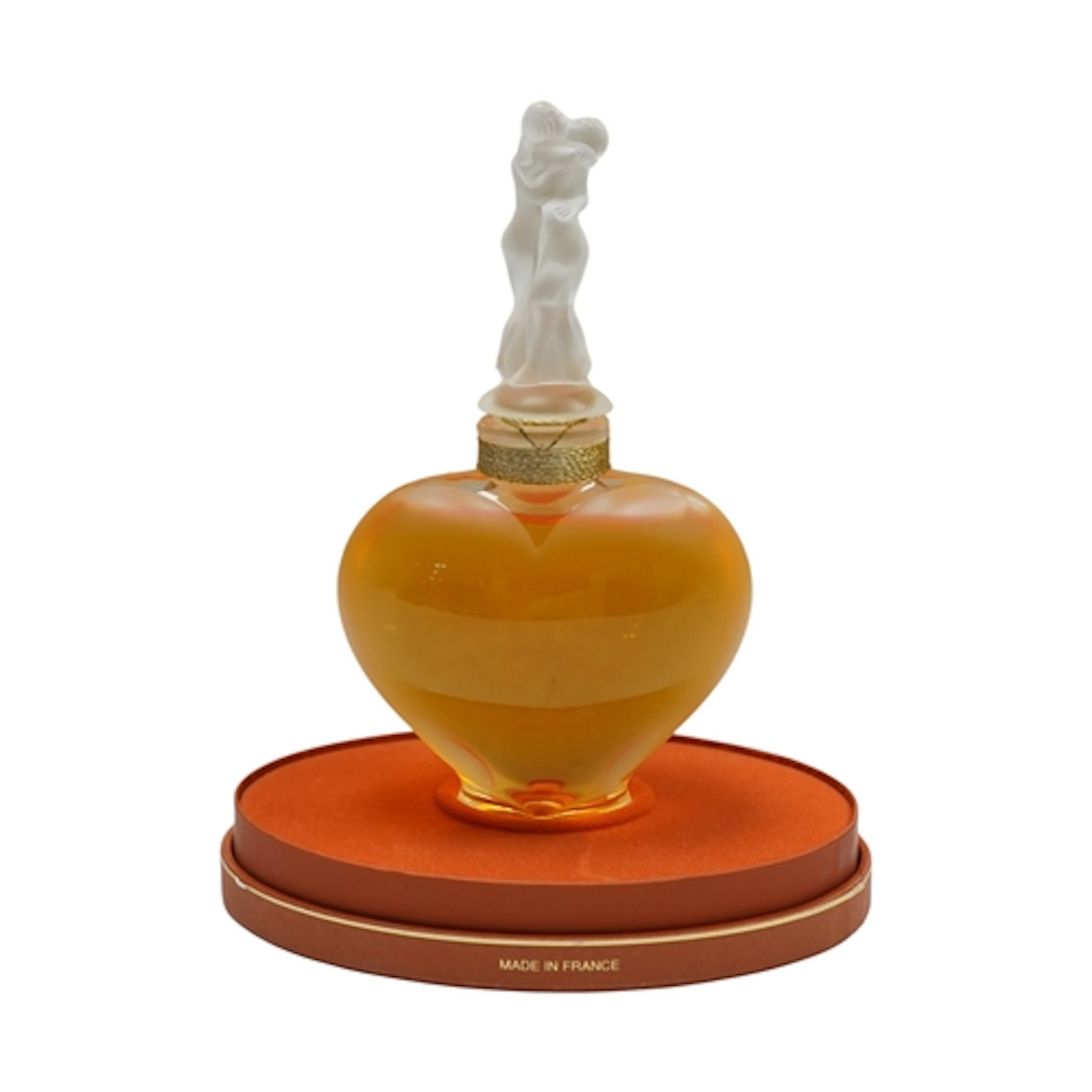 A Lalique Amour' perfume bottle with contents, flacon collec...