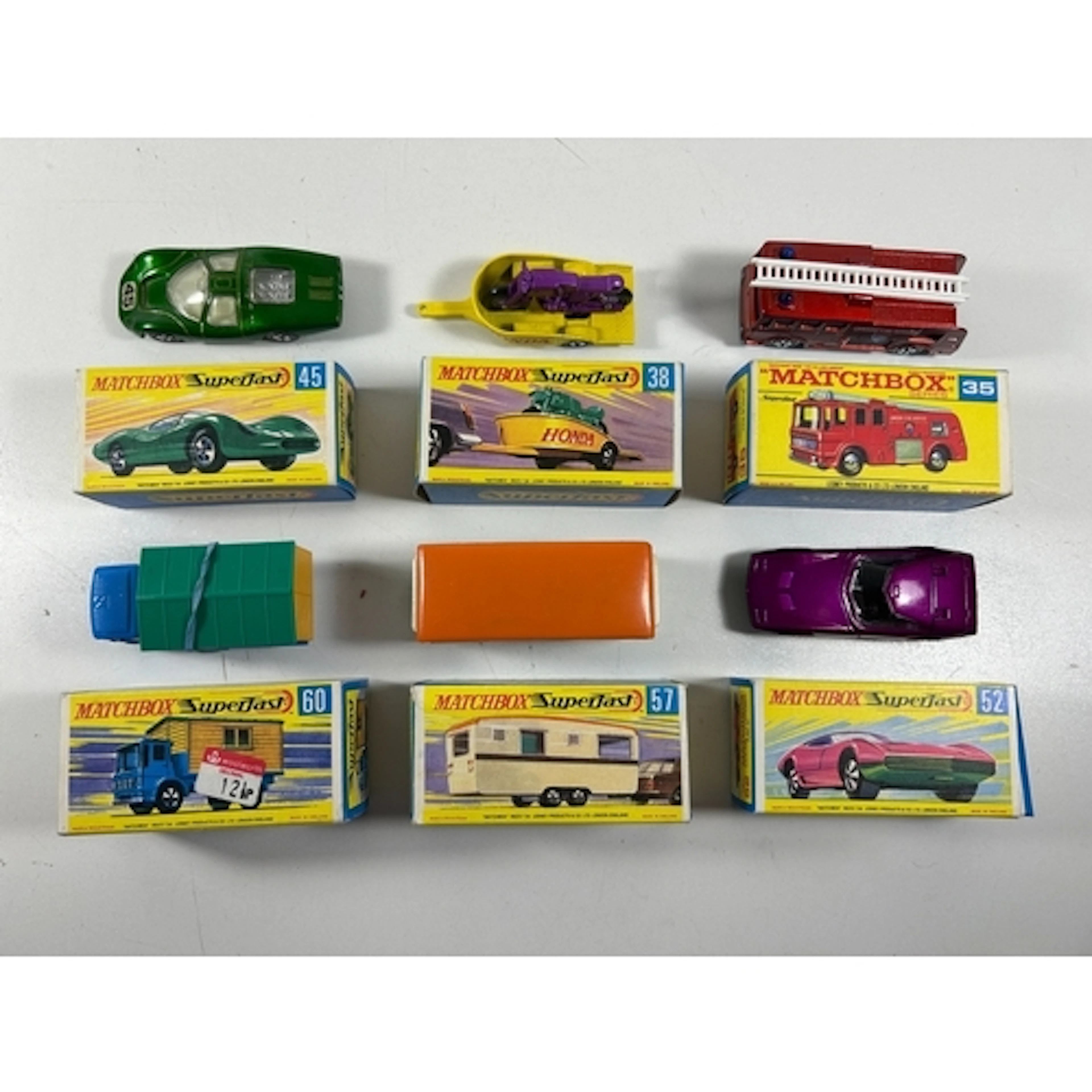 6 Matchbox Superfast. No.36 Merryweather Fire Engine, No.38 ...