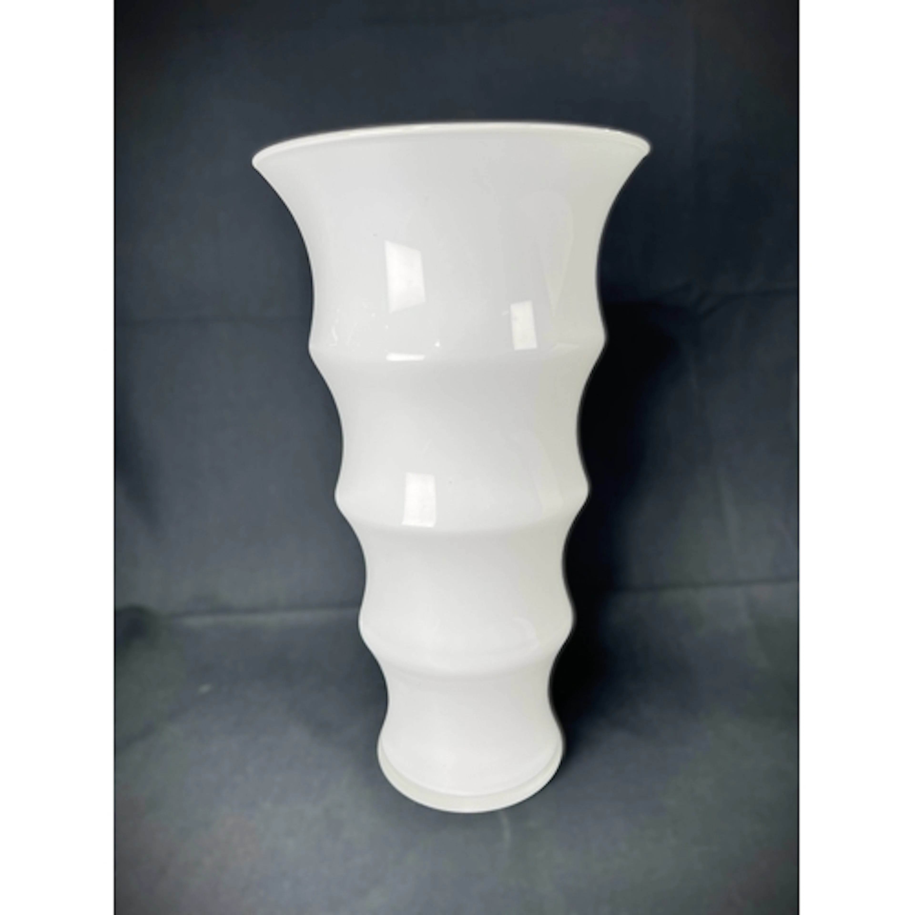 Holmegaard 'Karen Blixen' by Anja Kjaer opaque white waisted...