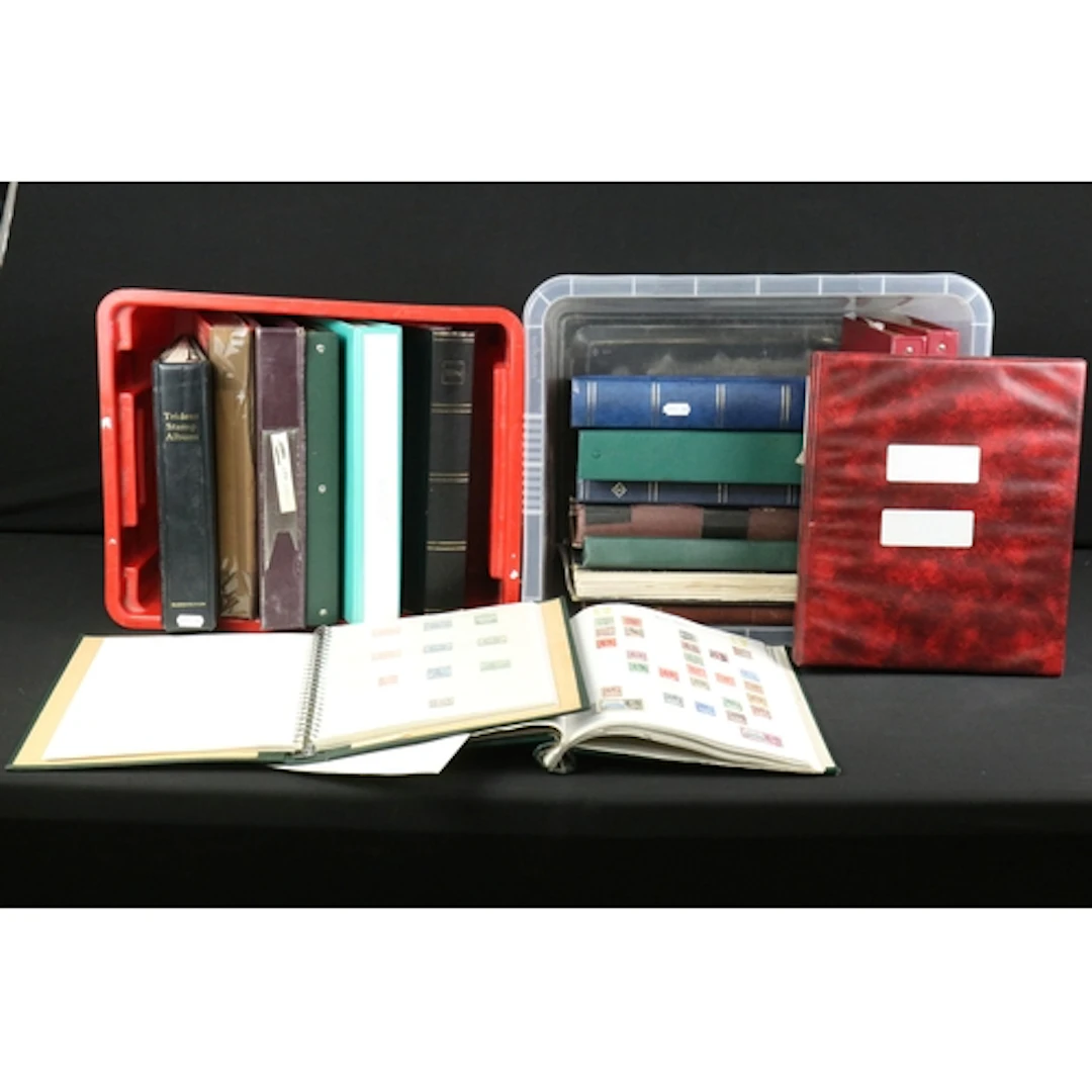 Large collection of stamps contained within various albums i...