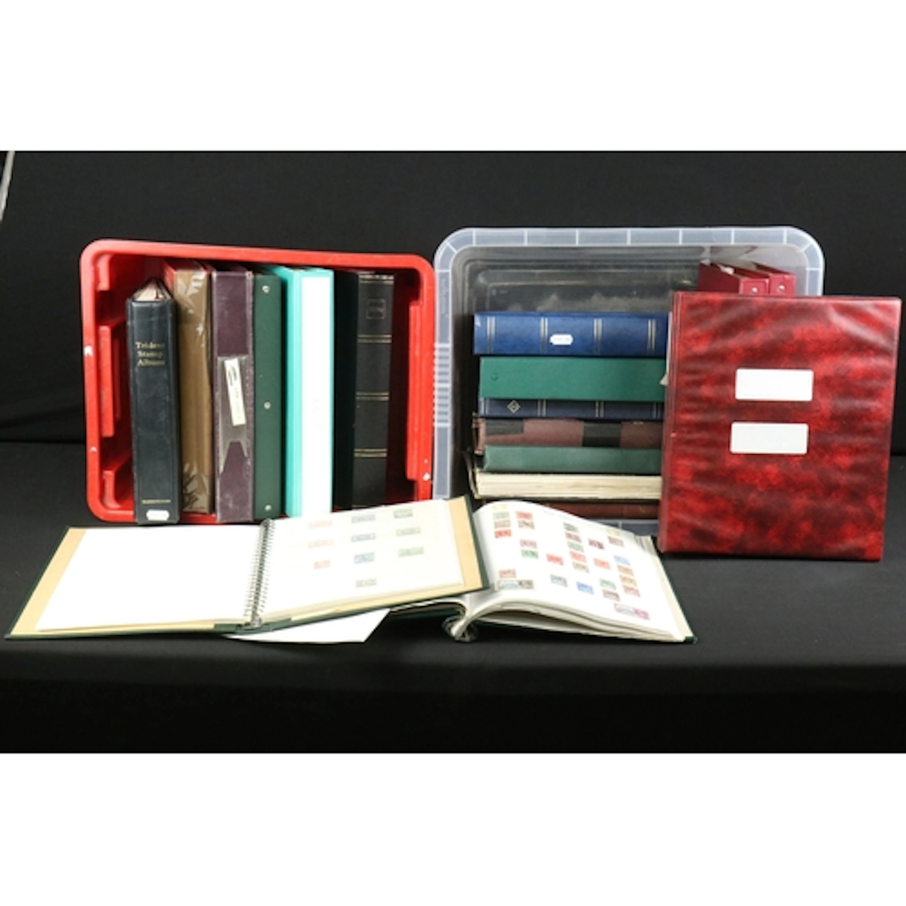 Large collection of stamps contained within various albums i...