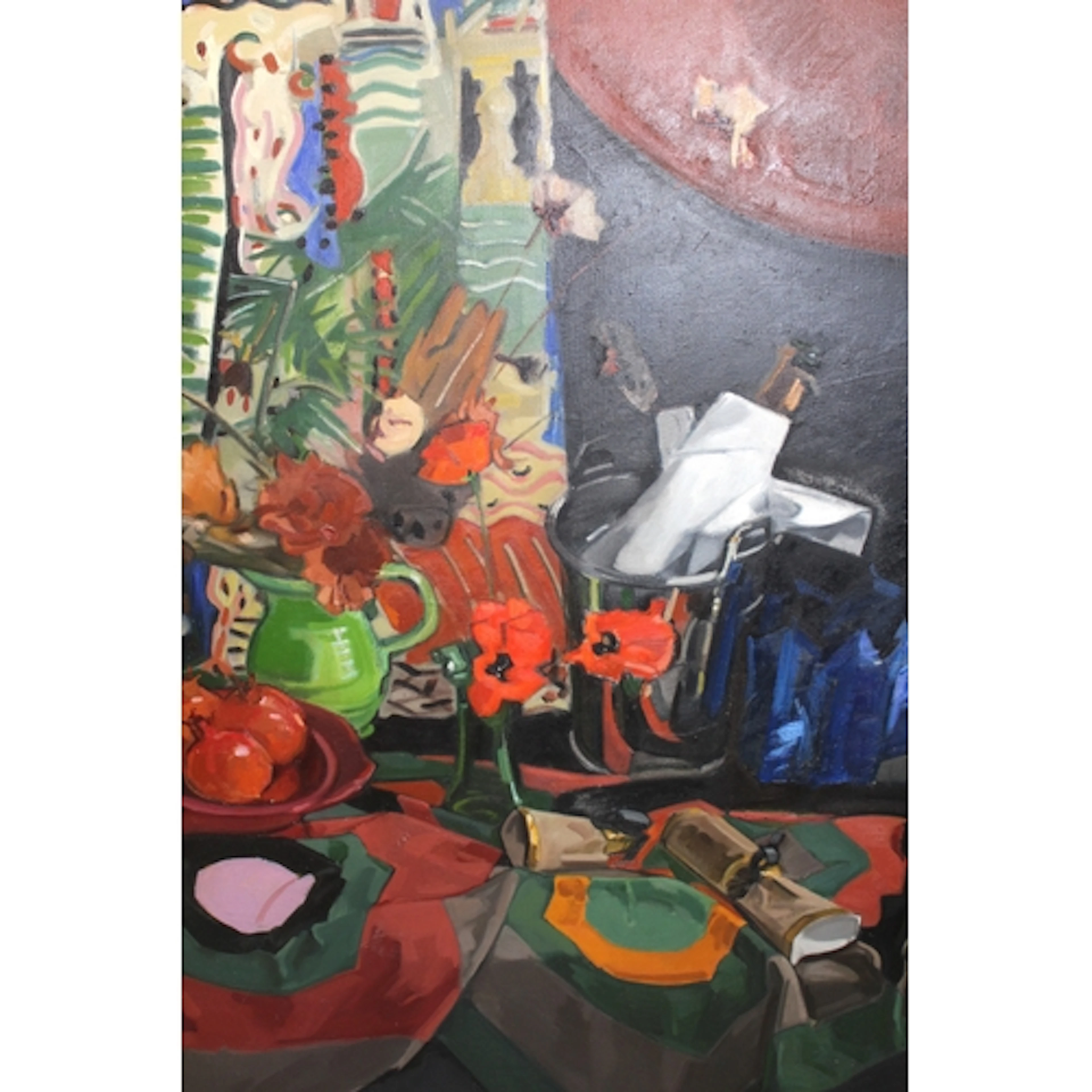 Norman Kirkham, oil on canvas ' Champagne and Paper Hat ', s...