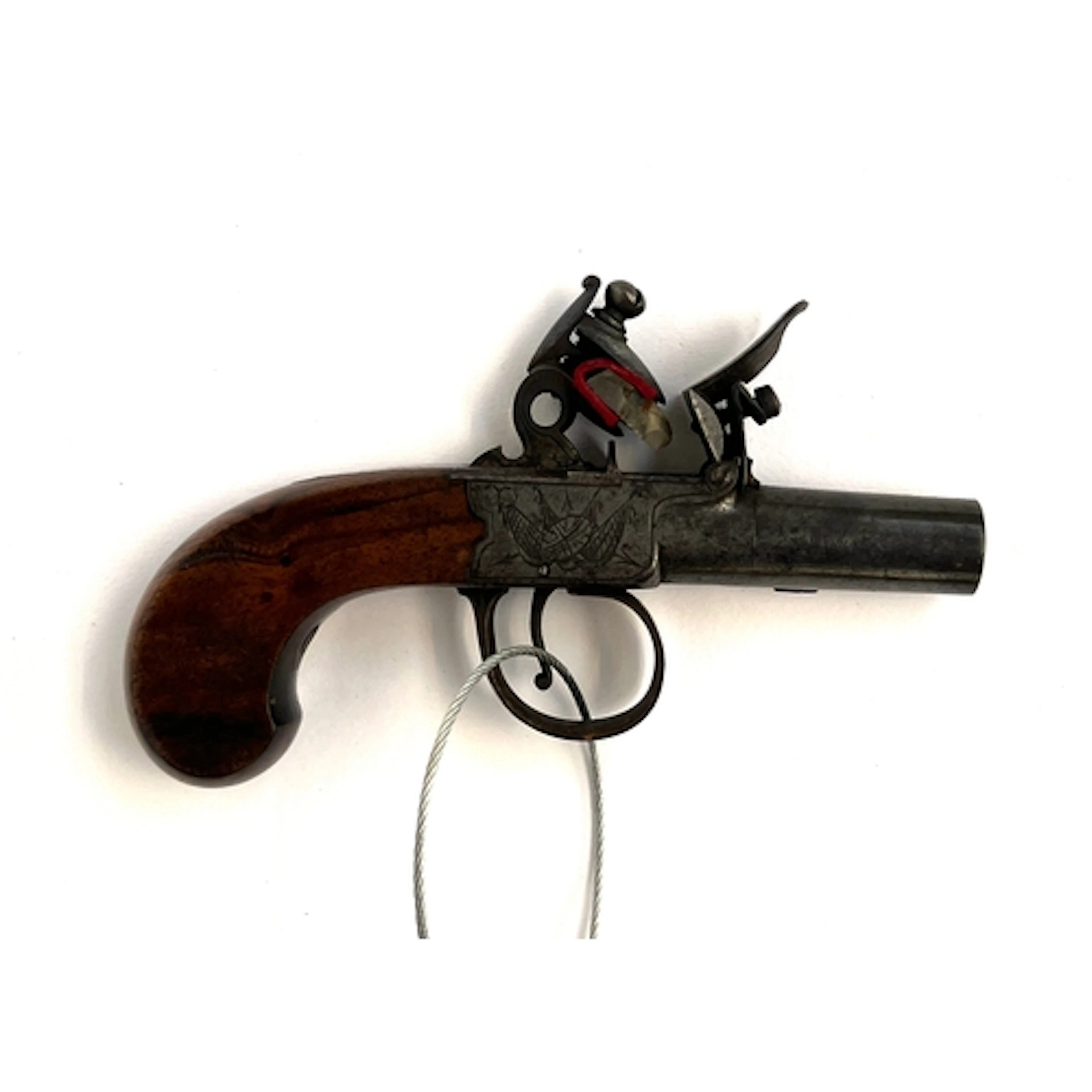A late 18th century flint lock pocket pistol by Andertons & ...
