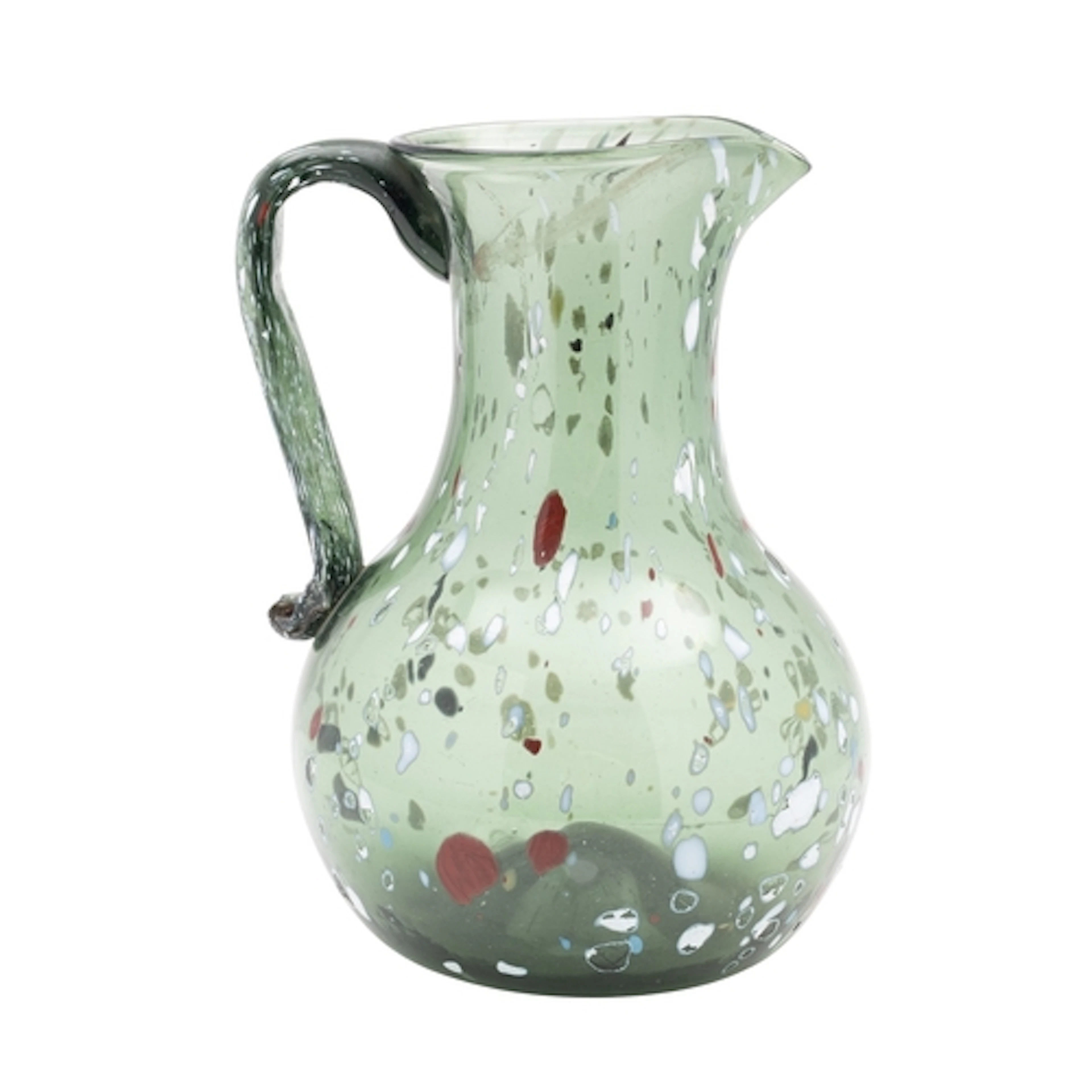 A large Wrockwardine green glass baluster jug, circa 1800 de...