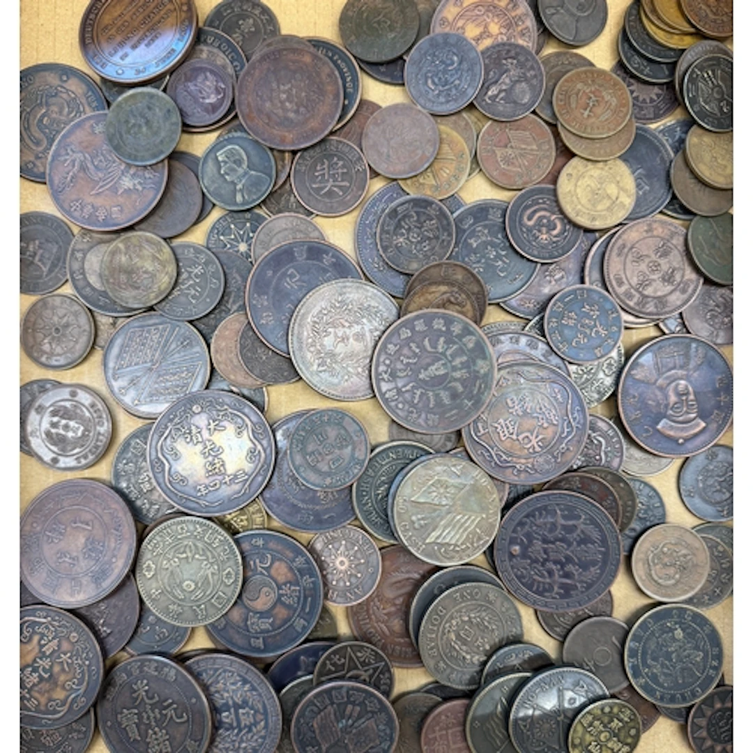 A large collection of approximately 157 Chinese copper and b...