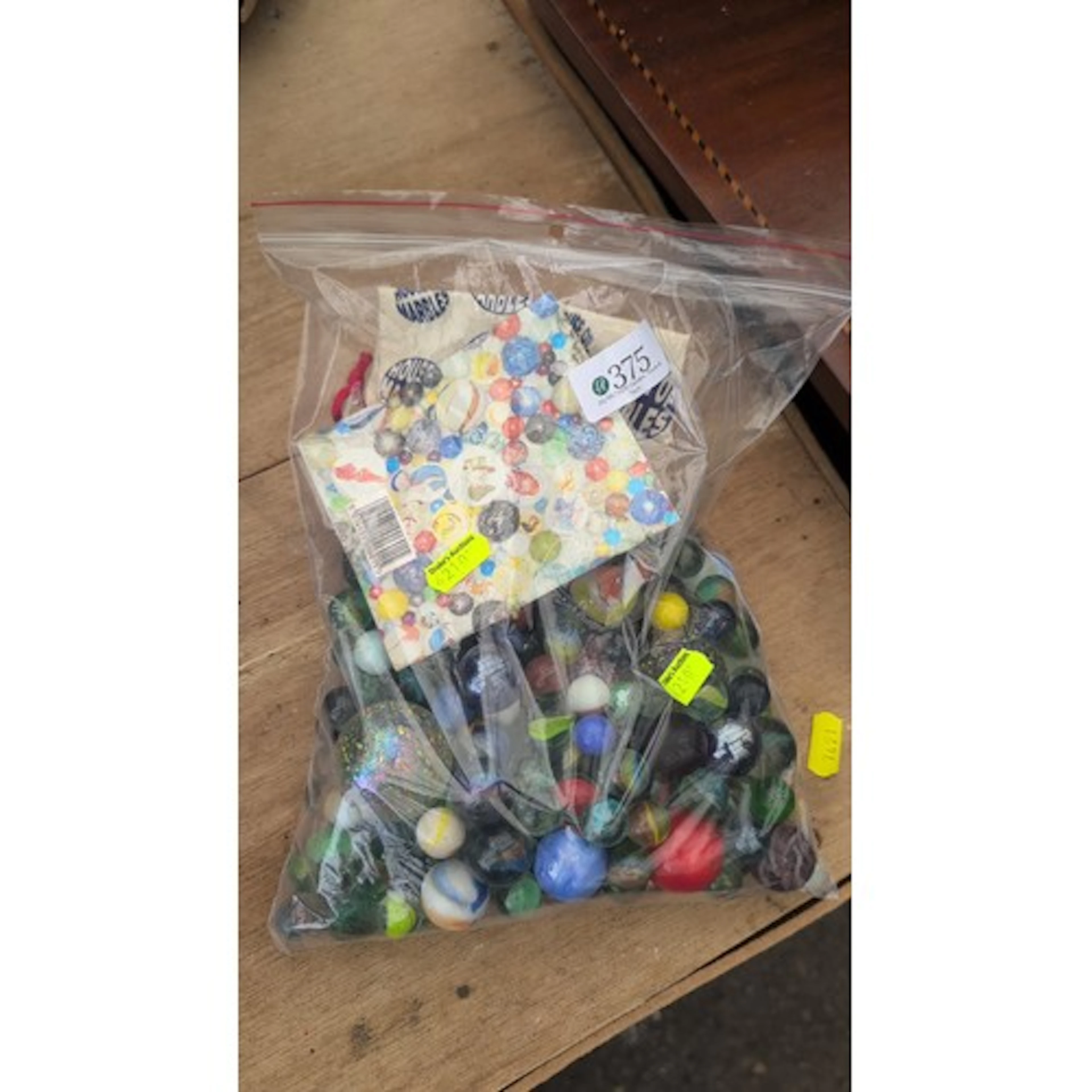 A quantity of vintage and later glass marbles, variously mac...
