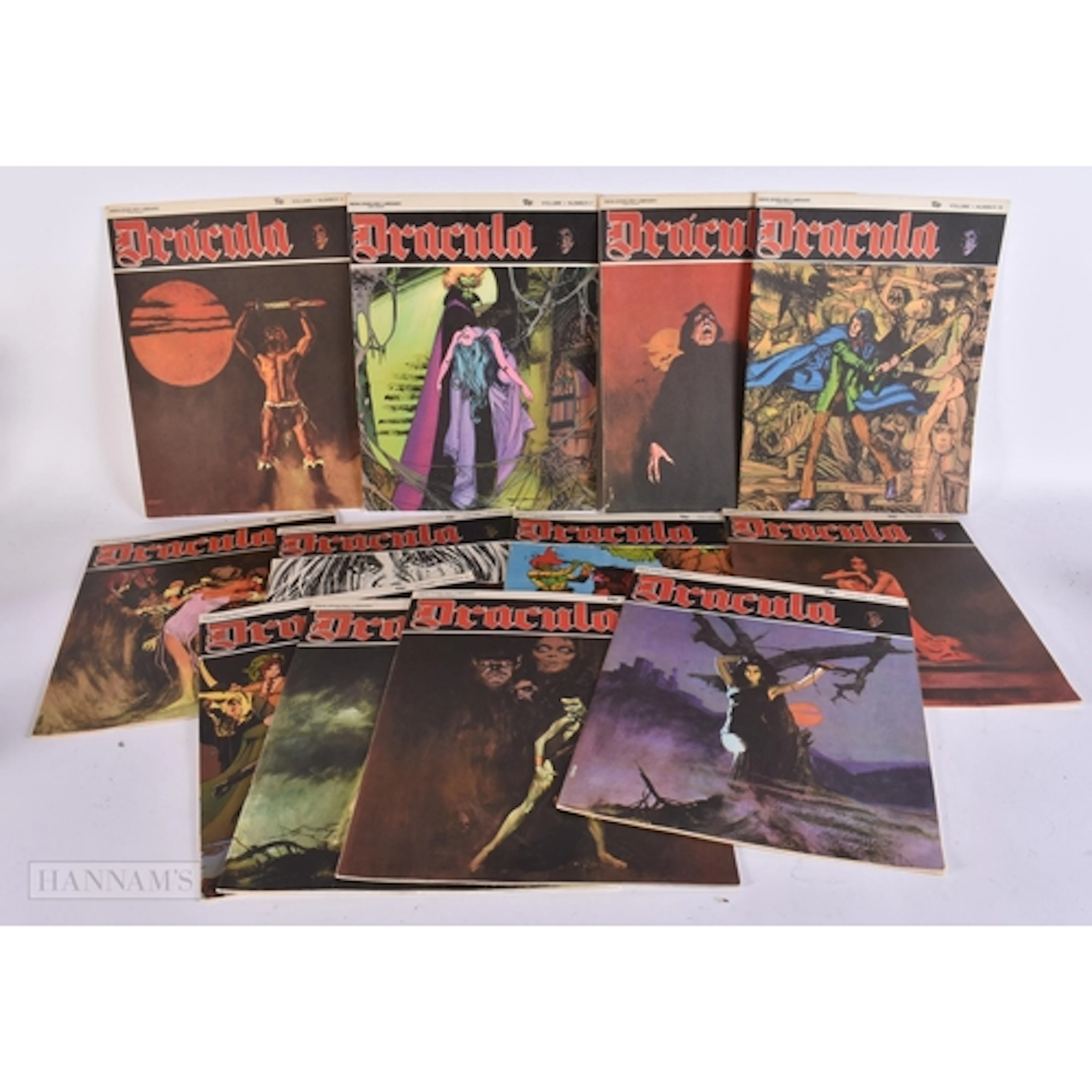 VINTAGE DRACULA COMICS. (qty)