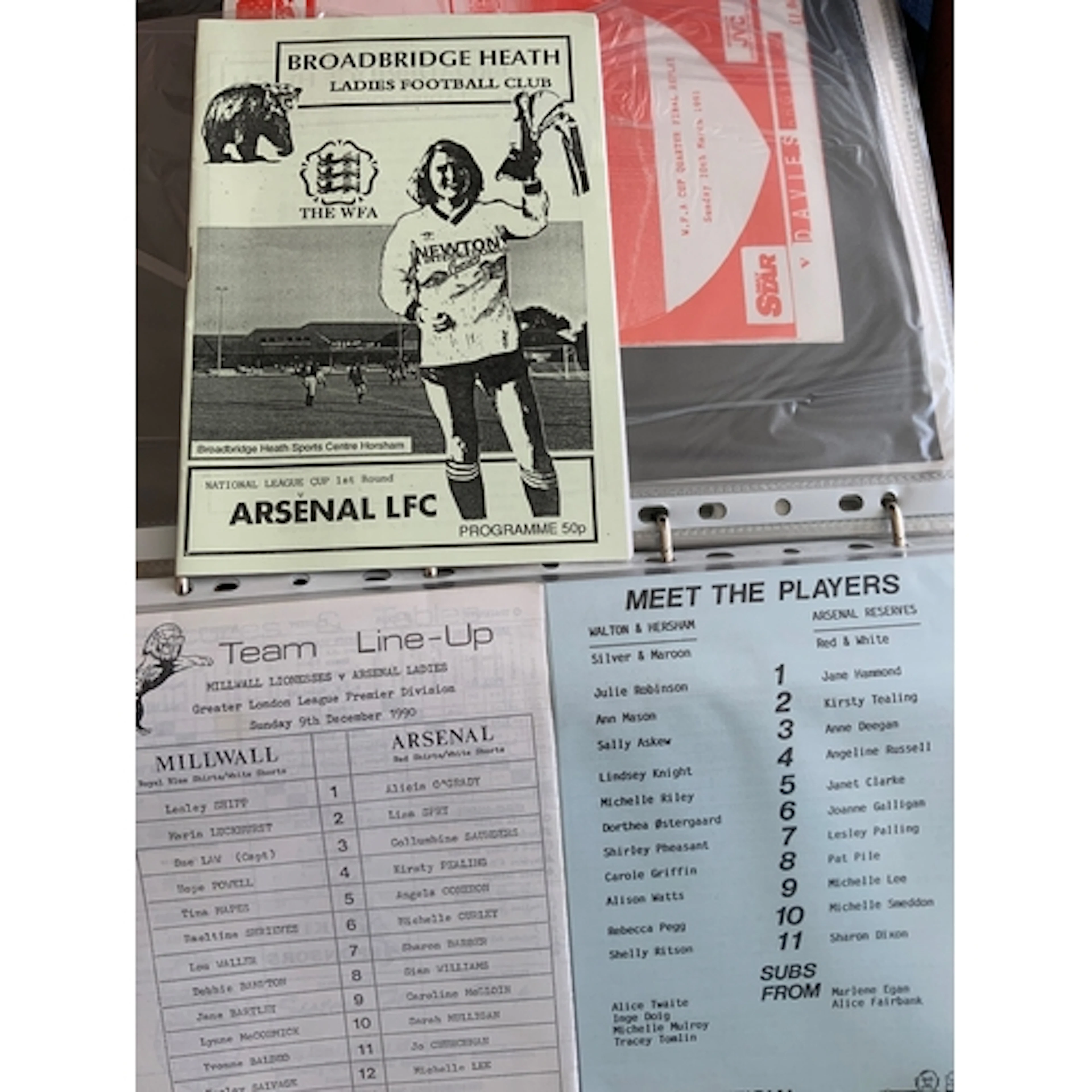 Arsenal Ladies Near Complete Home Football Programmes Collec...