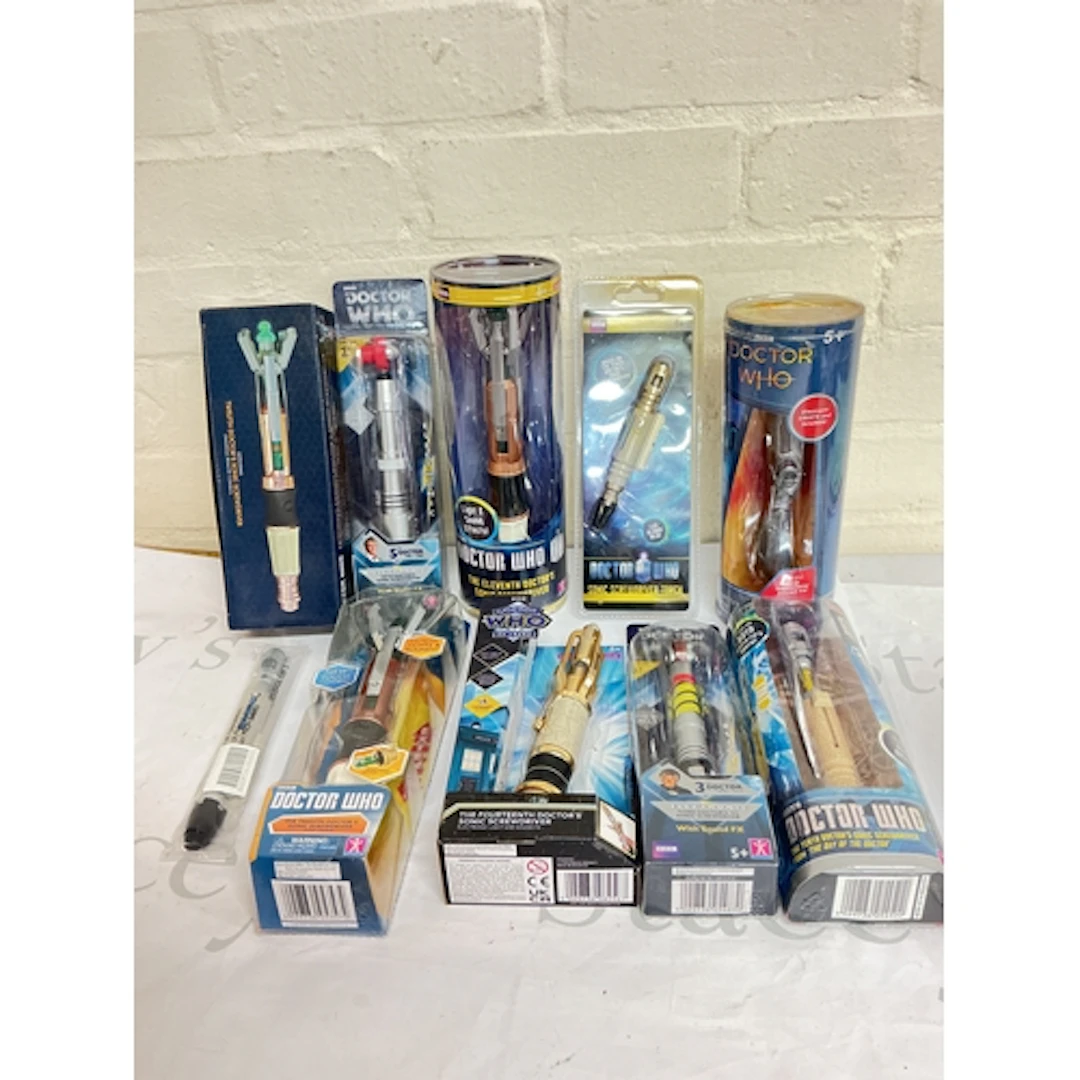 A Collection Of Boxed Doctor Who Sonic Screwdrivers. 10 In T...