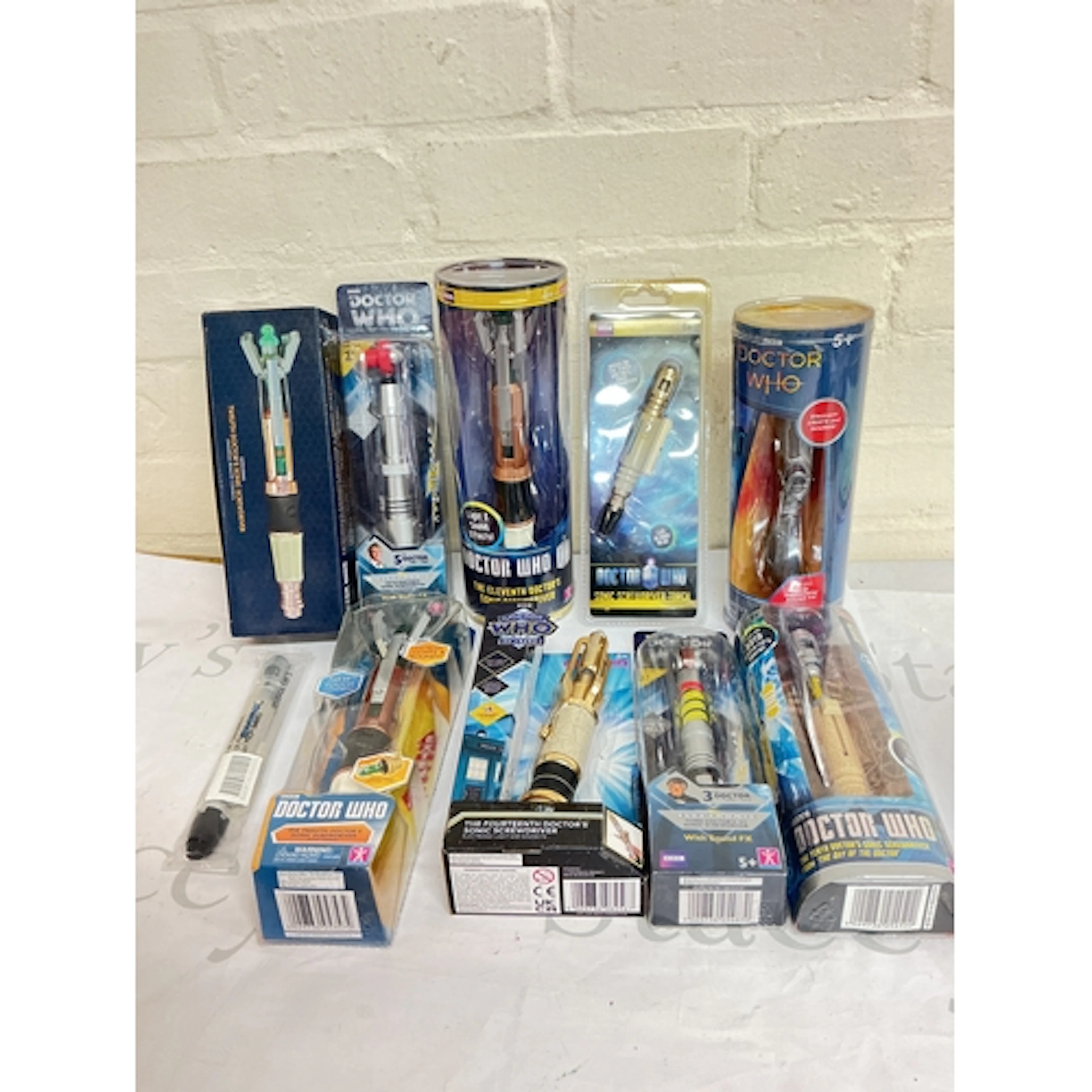 A Collection Of Boxed Doctor Who Sonic Screwdrivers. 10 In T...
