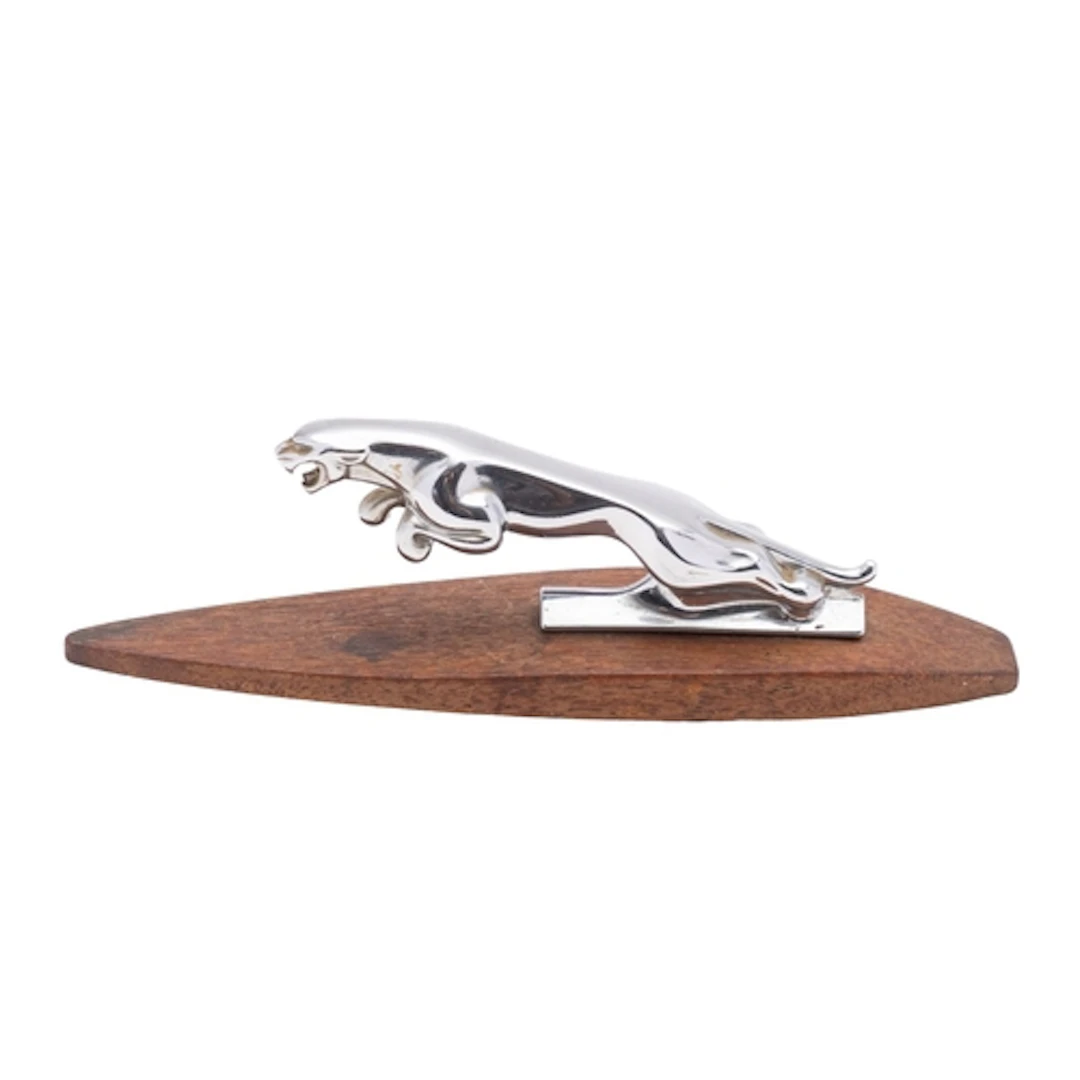 Jaguar Cars, a chromed metal leaping jaguar bonnet mascot, m...