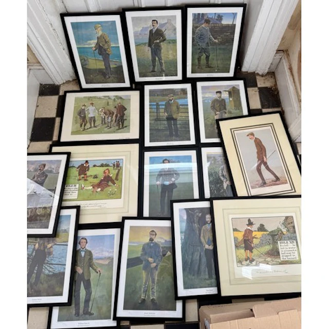 Sixteen various golfing prints, to include limited edition, ...