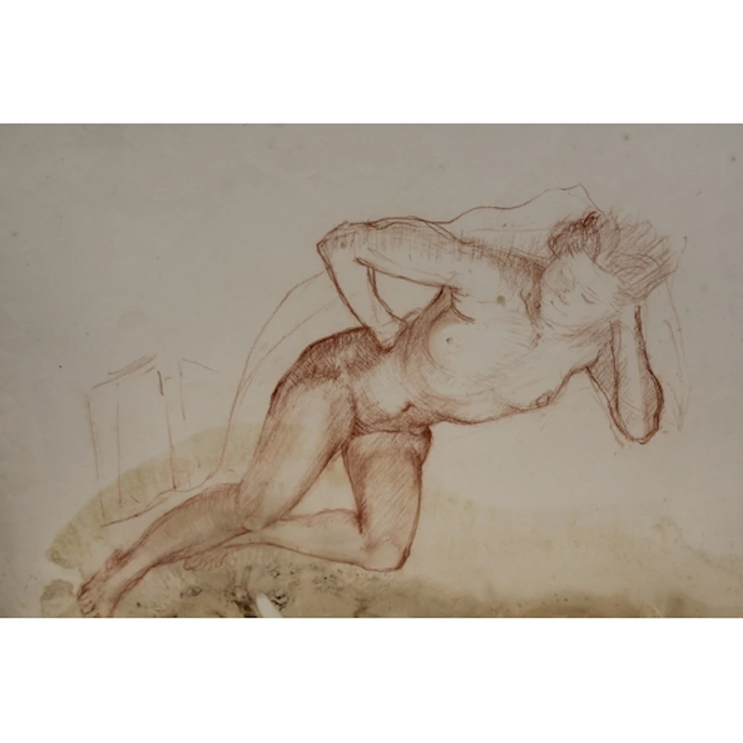 Folio containing a collection of various watercolours, drawi...