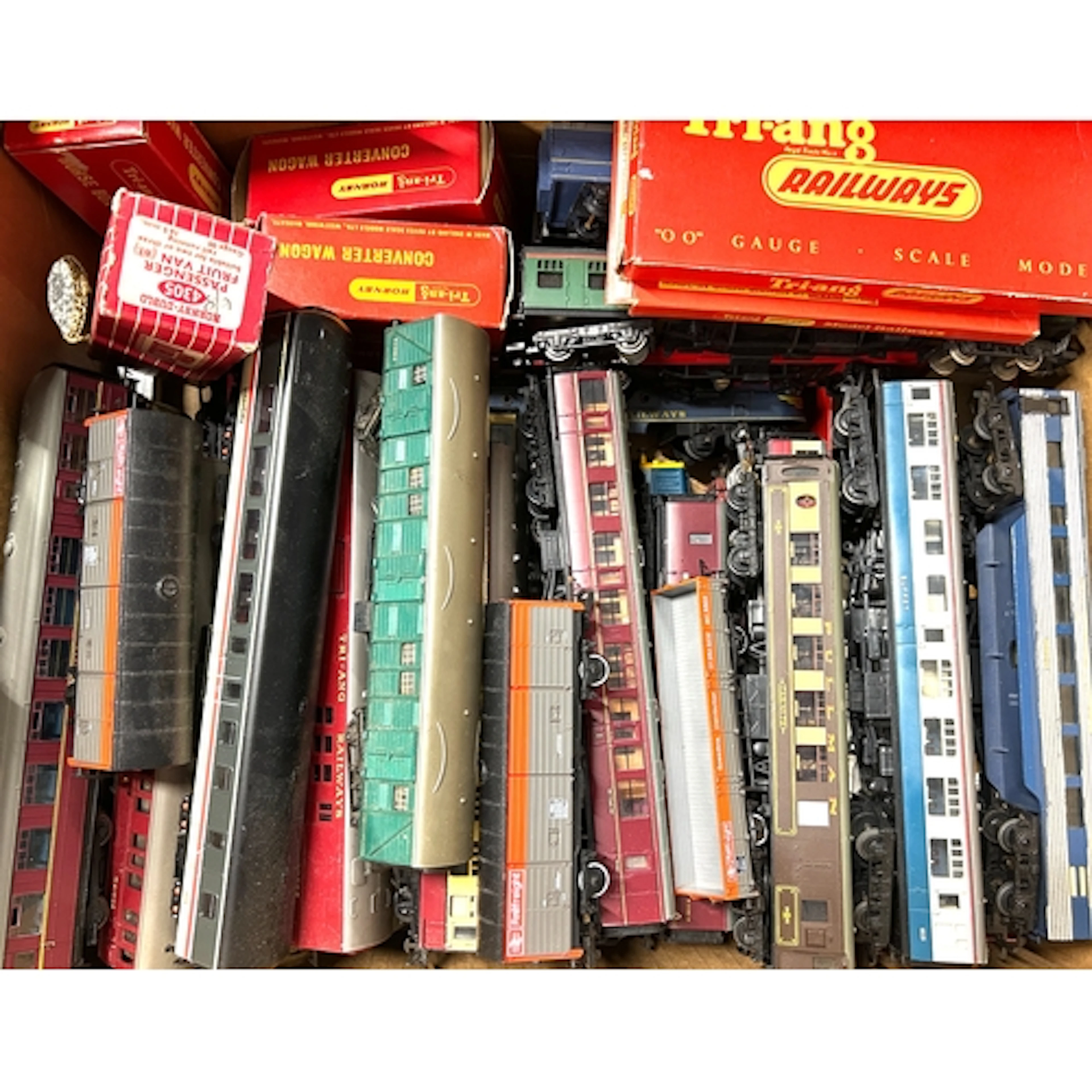A good quantity of OO gauge model railway. By Tri-ang, Hornb...