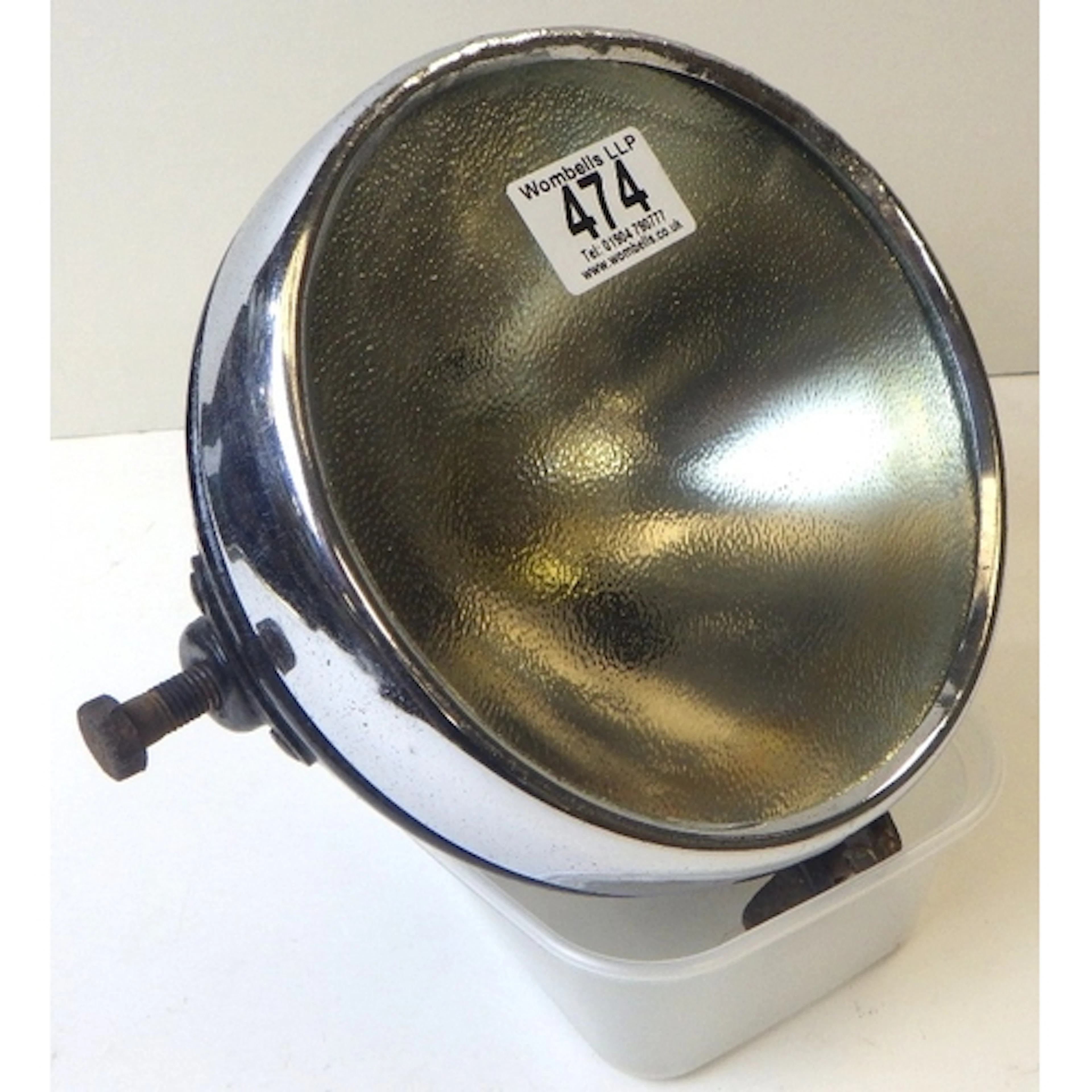 A 1926 H Miller motorcycle headlamp