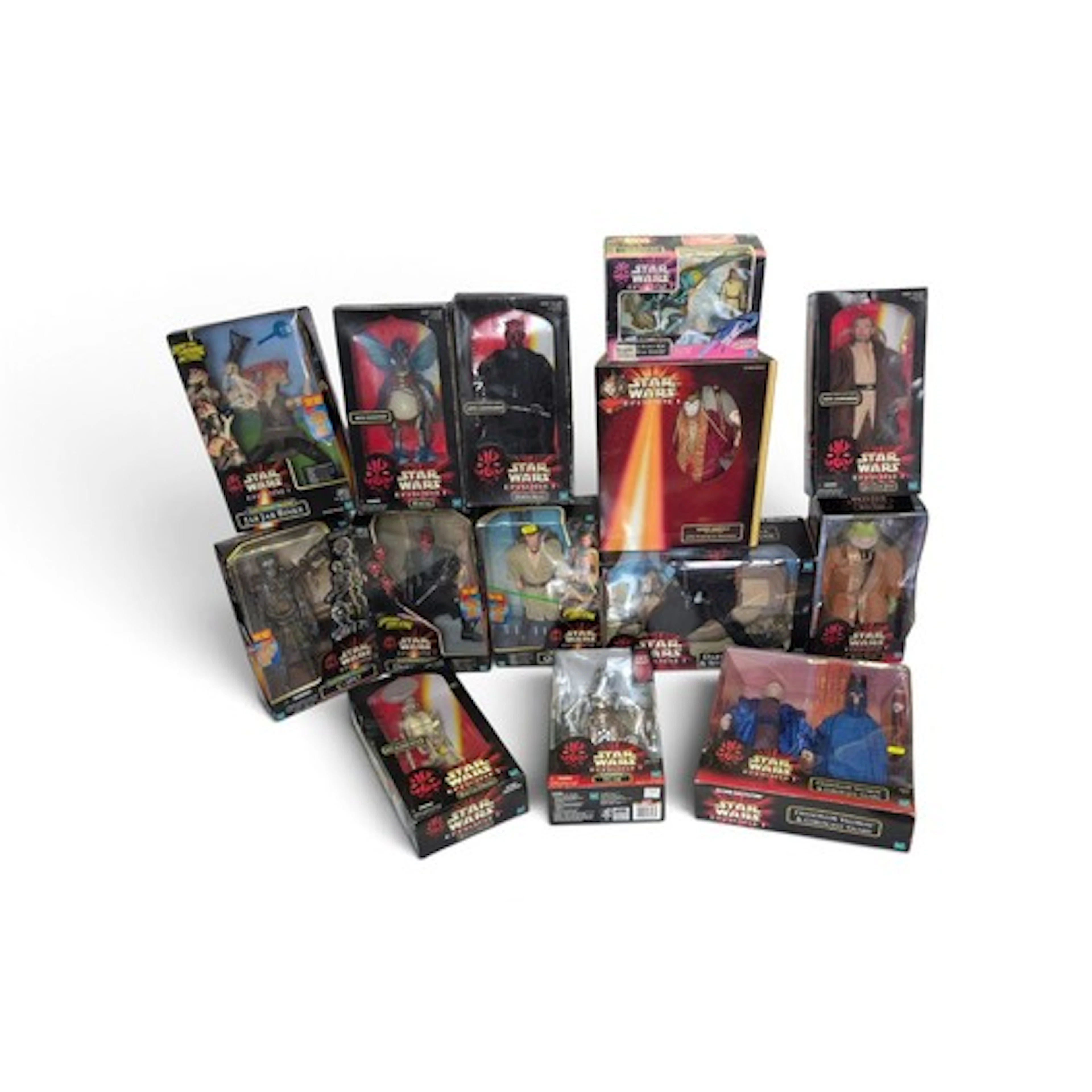 14 x Hasbro Star Wars Episode 1 figures and sets, mainly 12"...
