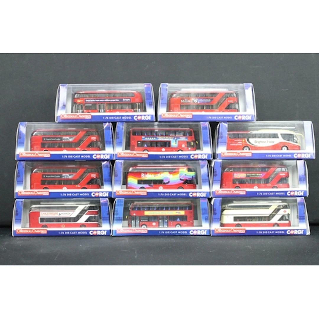 11 Boxed / cased Corgi Original Omnibus Limited Edition diec...