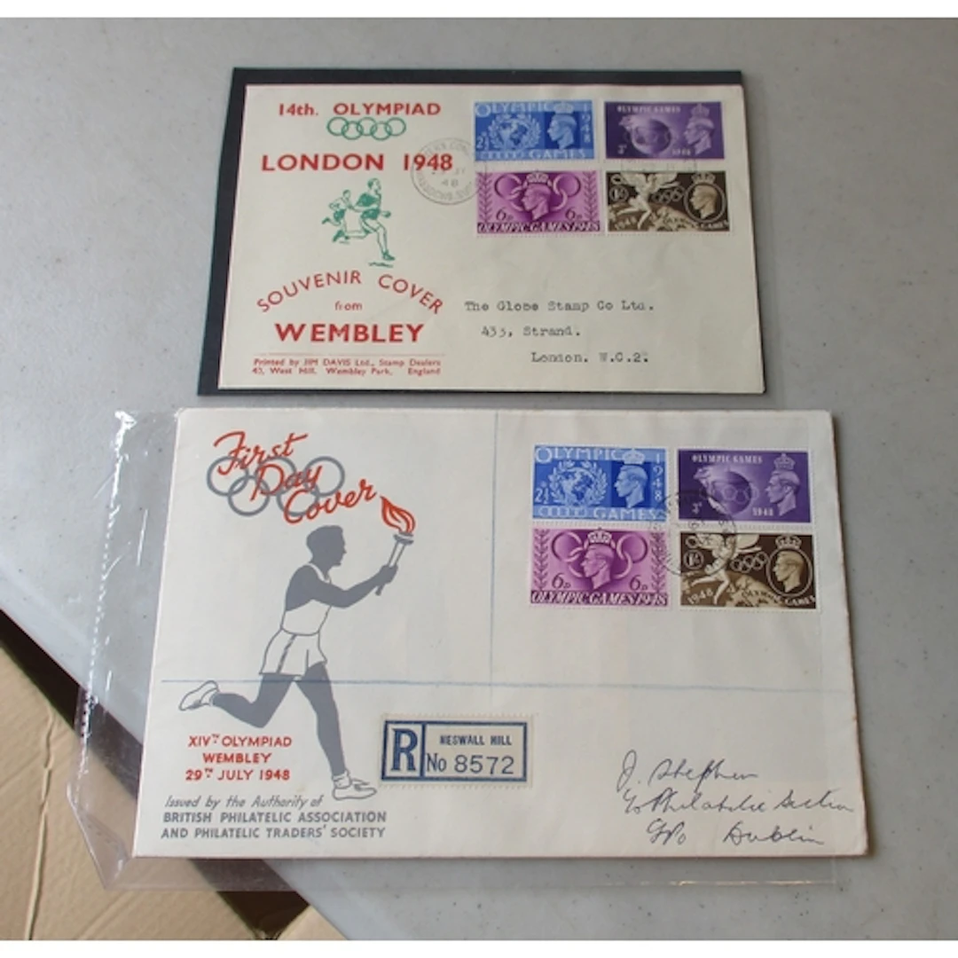 GB FDCs large and comprehensive coln. in 3 vols and loose ra...