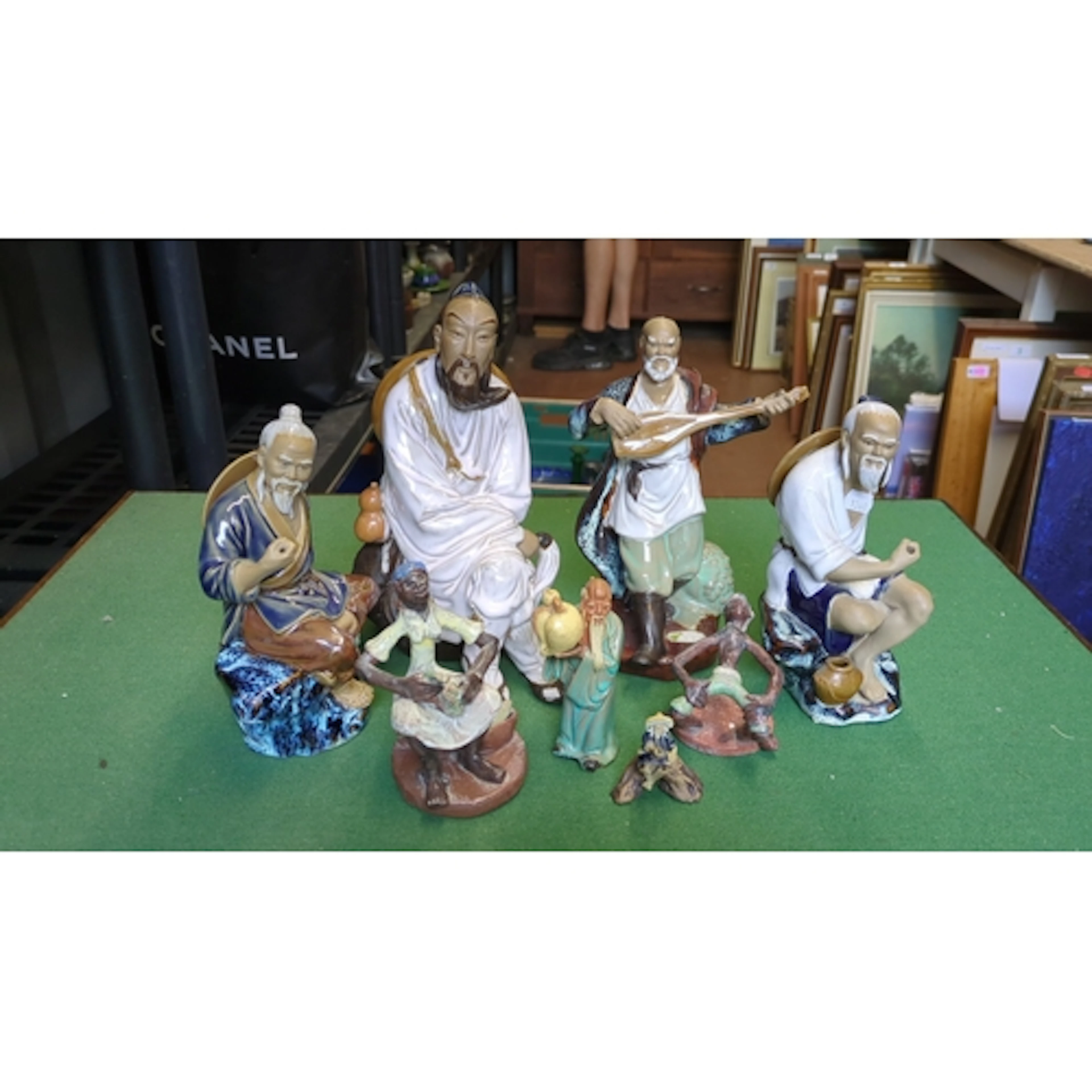 A quantity of glazed ceramic figural groups, Chinese taste, ...