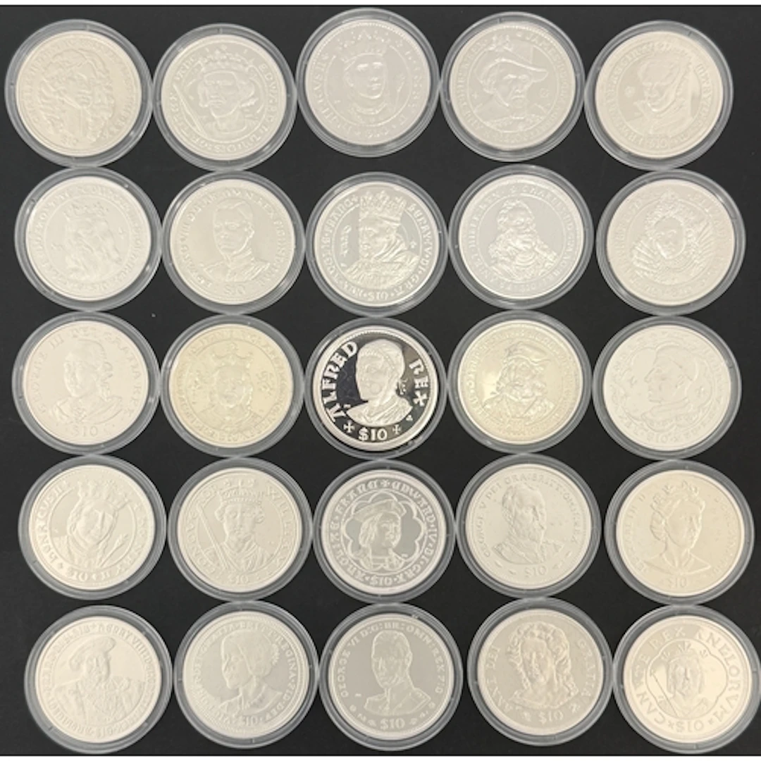 British Virgin Islands 2006–08 The Great Monarchs 25-coin si...